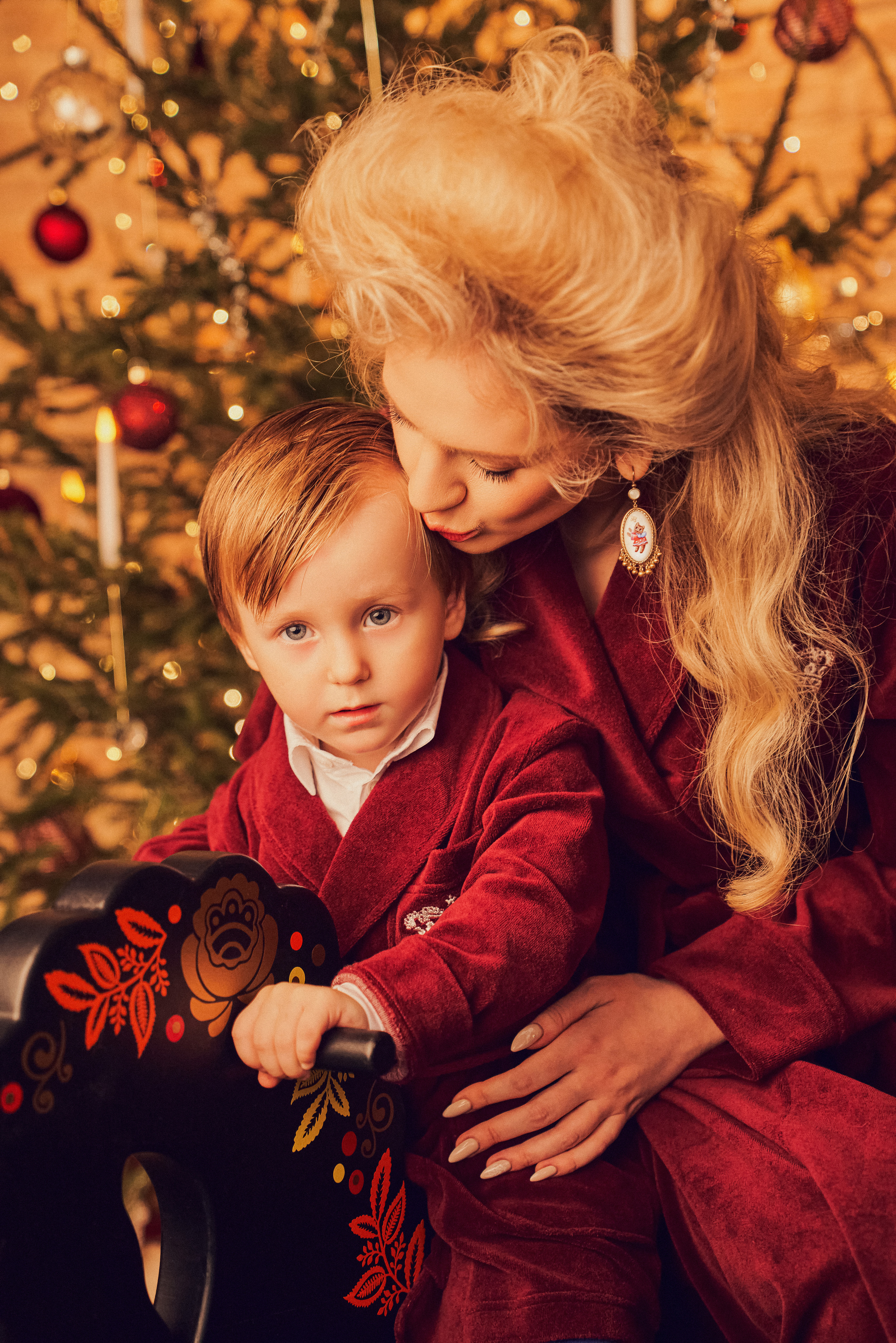 Роскошная Рождественская съемка парадный портрет для семейства Фалеевых. Андрей Лоос фотограф стилист Москва