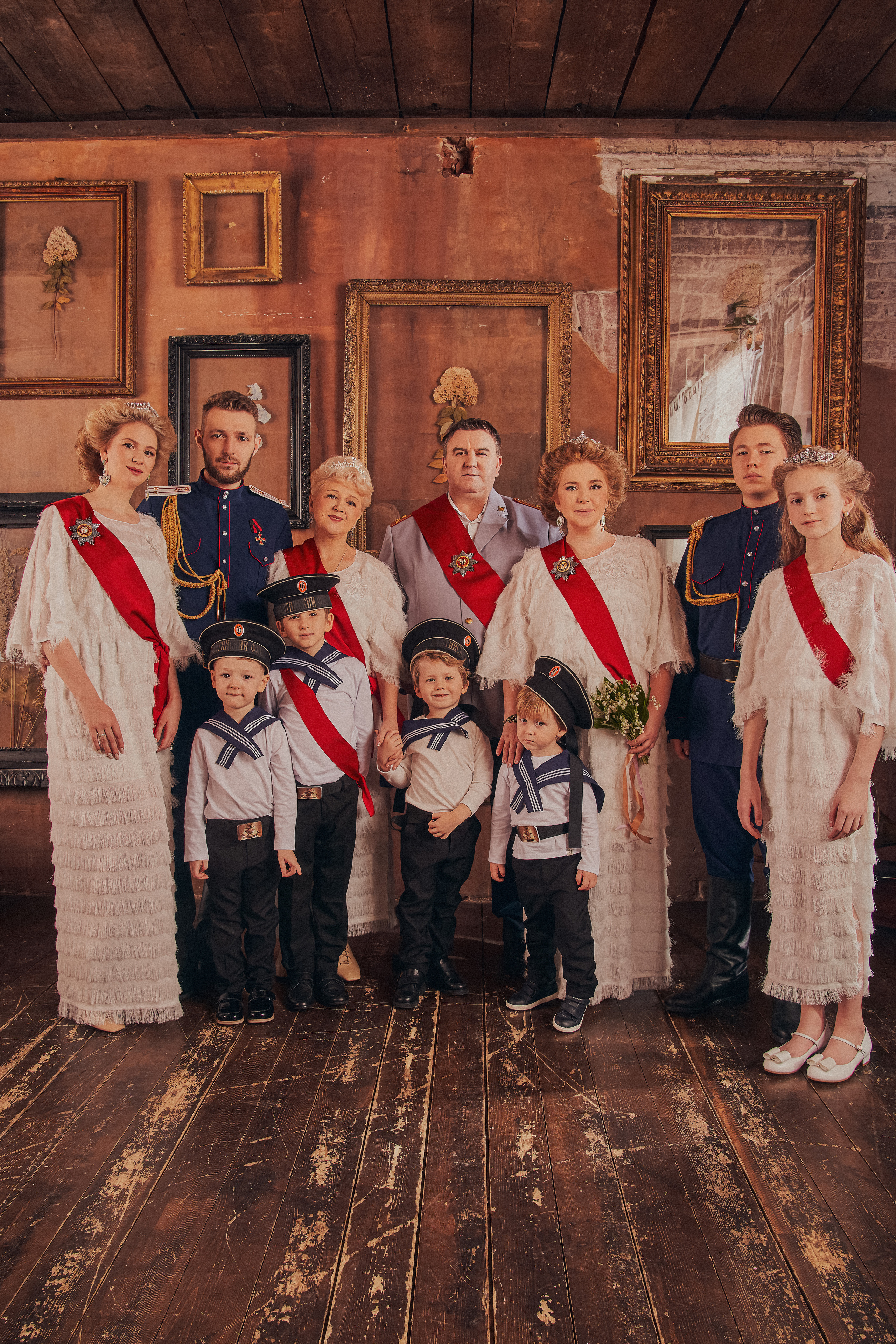 Роскошная Рождественская съемка парадный портрет для семейства Фалеевых. Андрей Лоос фотограф стилист Москва