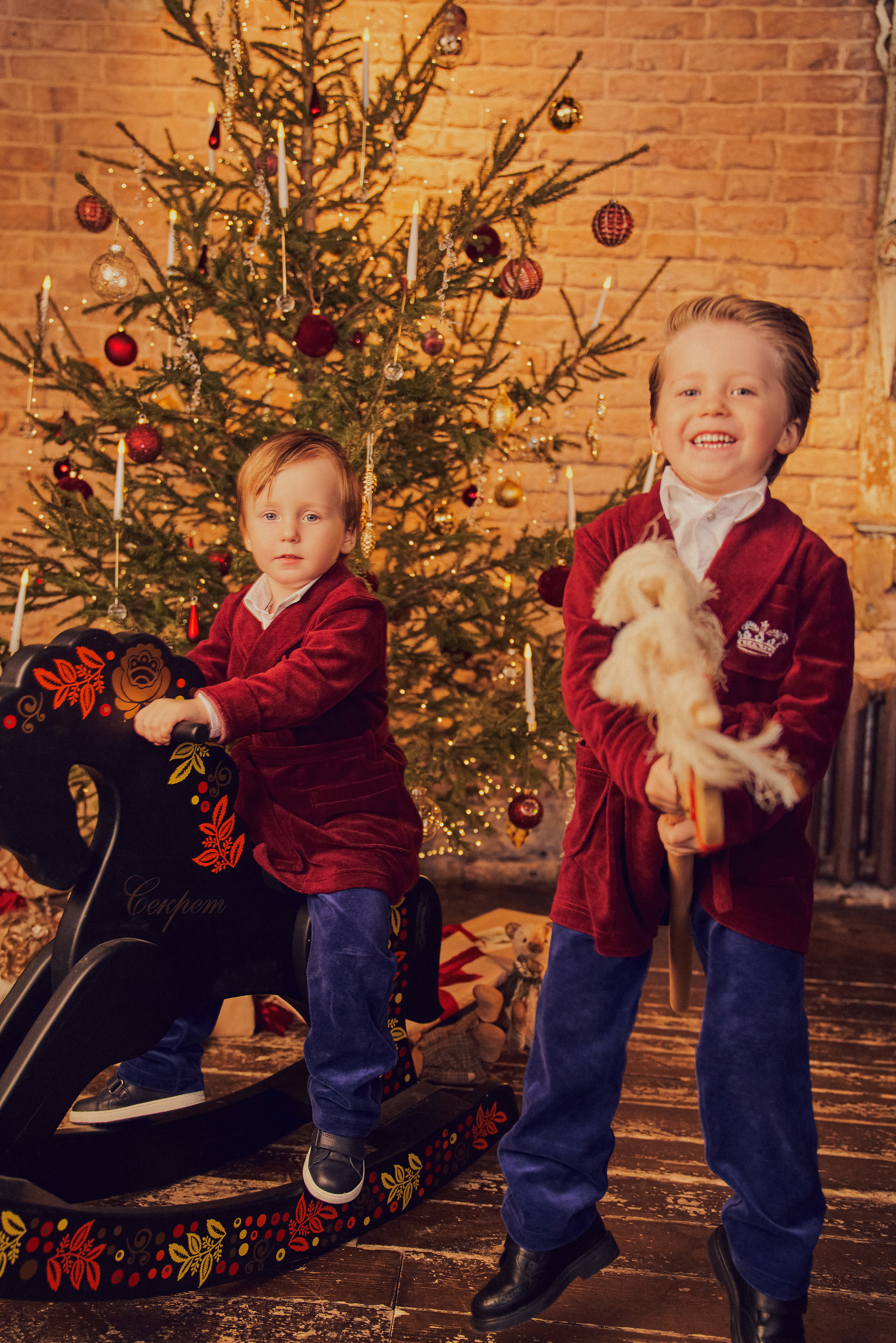 Роскошная Рождественская съемка парадный портрет для семейства Фалеевых. Андрей Лоос фотограф стилист Москва