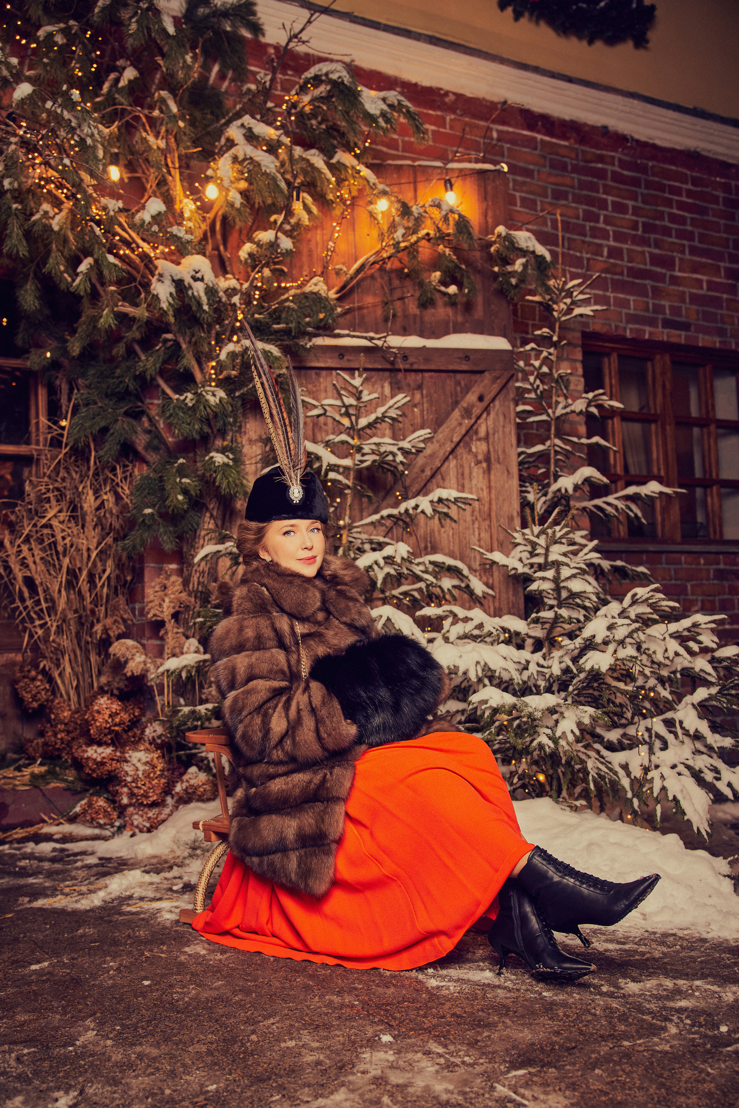 Роскошная Рождественская съемка парадный портрет для семейства Фалеевых. Андрей Лоос фотограф стилист Москва