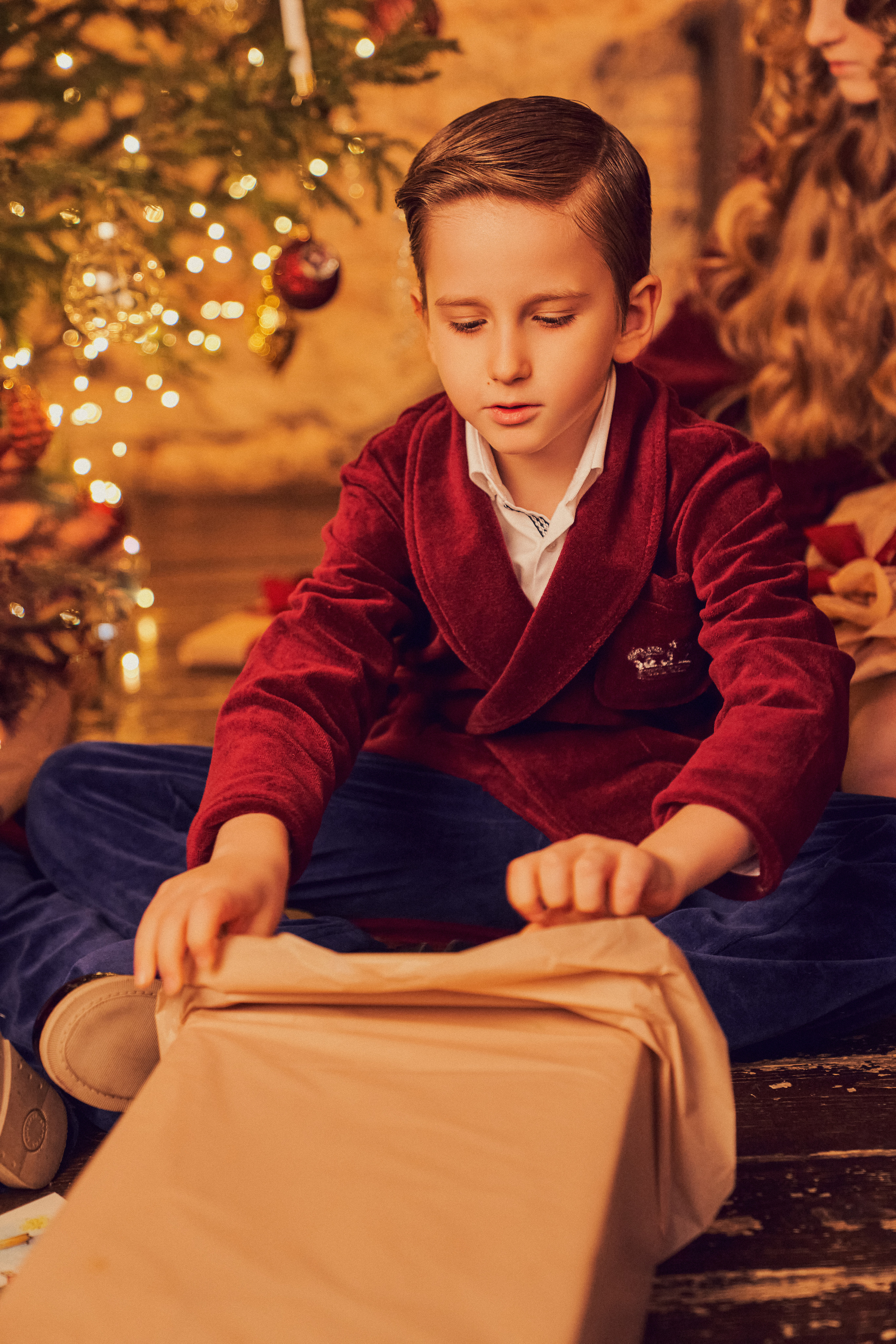 Роскошная Рождественская съемка парадный портрет для семейства Фалеевых. Андрей Лоос фотограф стилист Москва