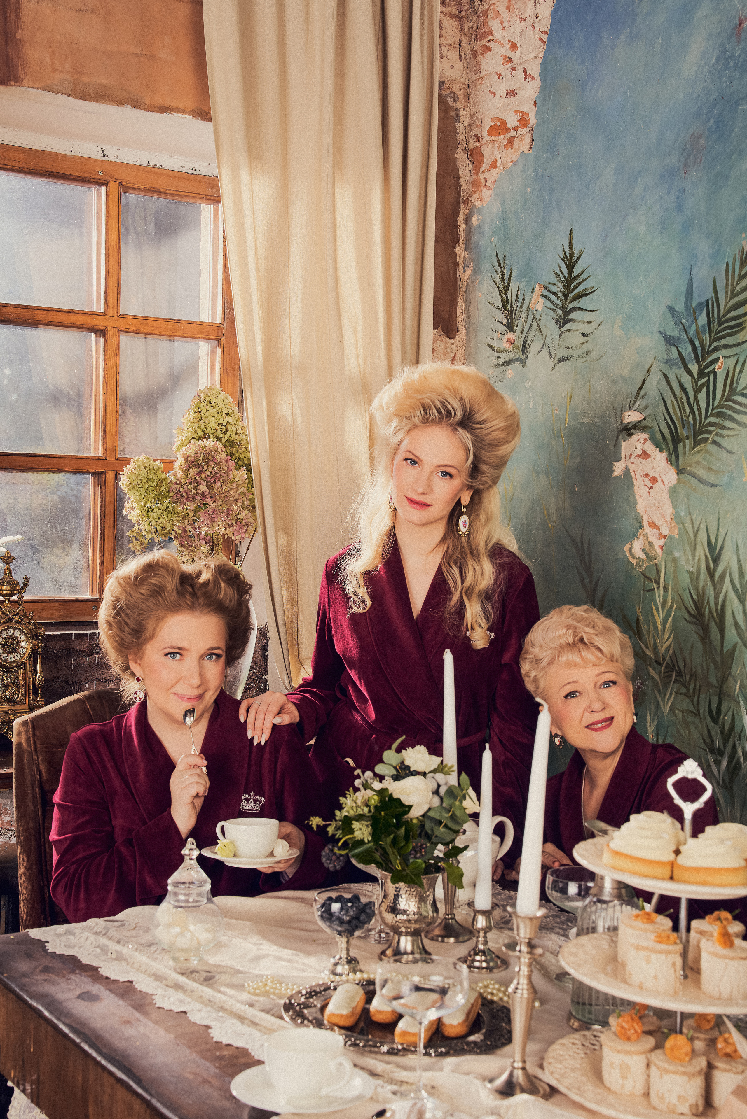 Роскошная Рождественская съемка парадный портрет для семейства Фалеевых. Андрей Лоос фотограф стилист Москва