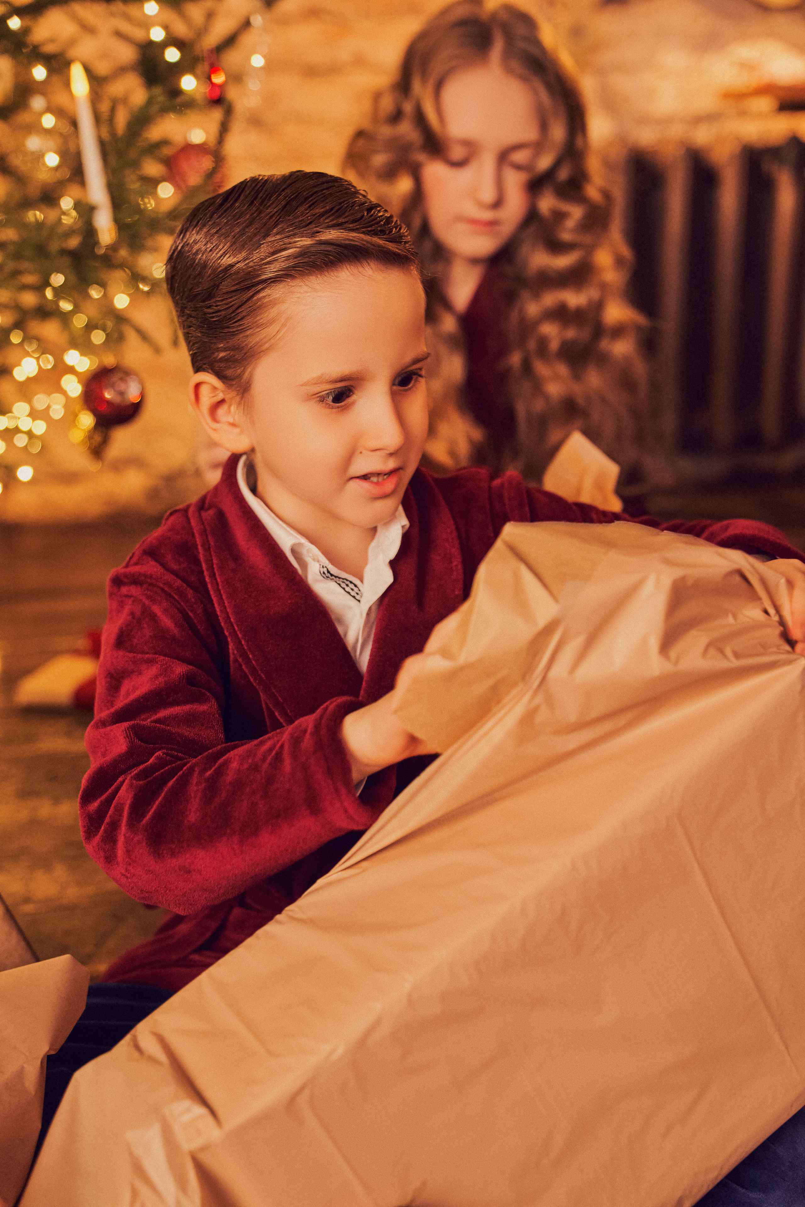 Роскошная Рождественская съемка парадный портрет для семейства Фалеевых. Андрей Лоос фотограф стилист Москва