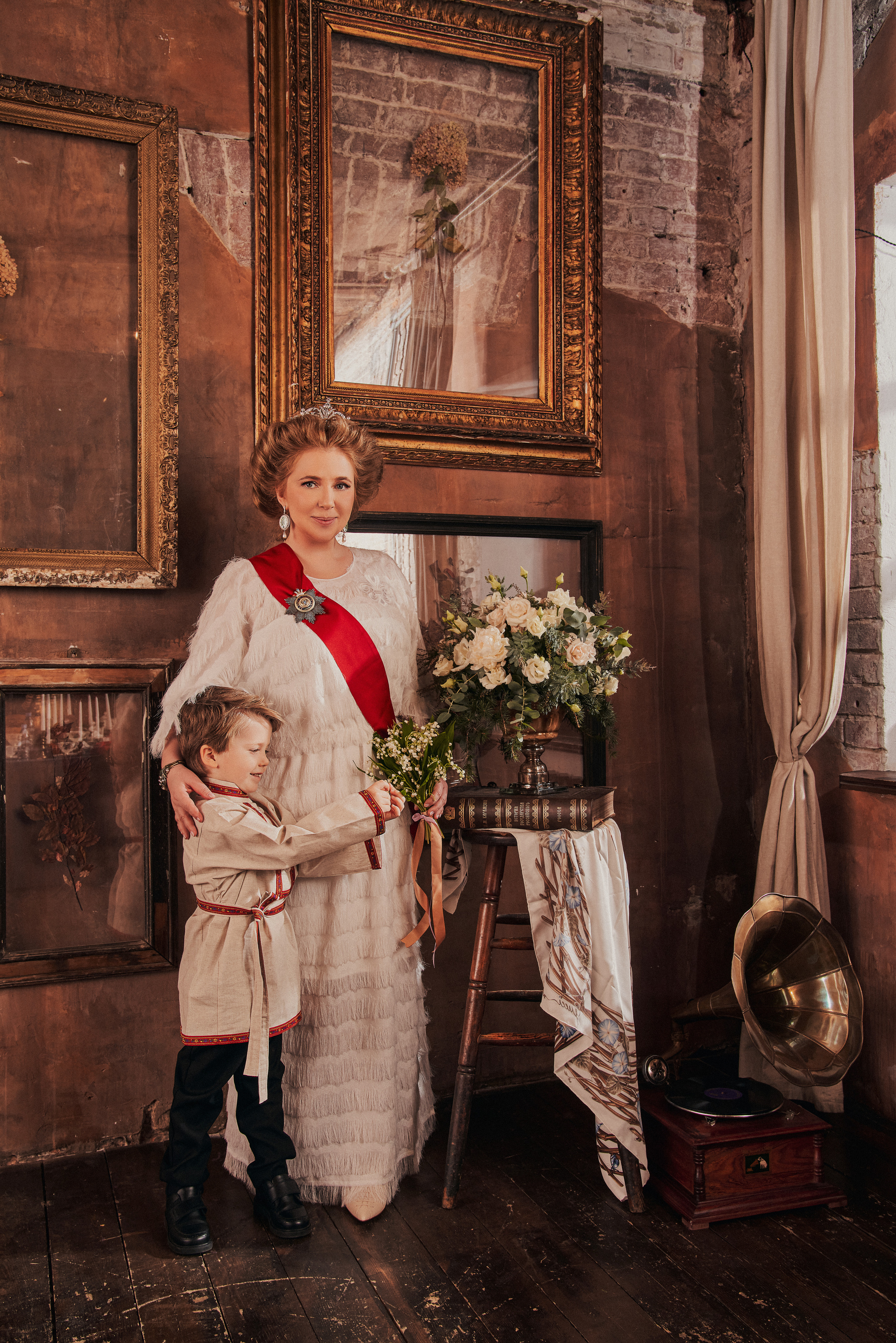 Роскошная Рождественская съемка парадный портрет для семейства Фалеевых. Андрей Лоос фотограф стилист Москва