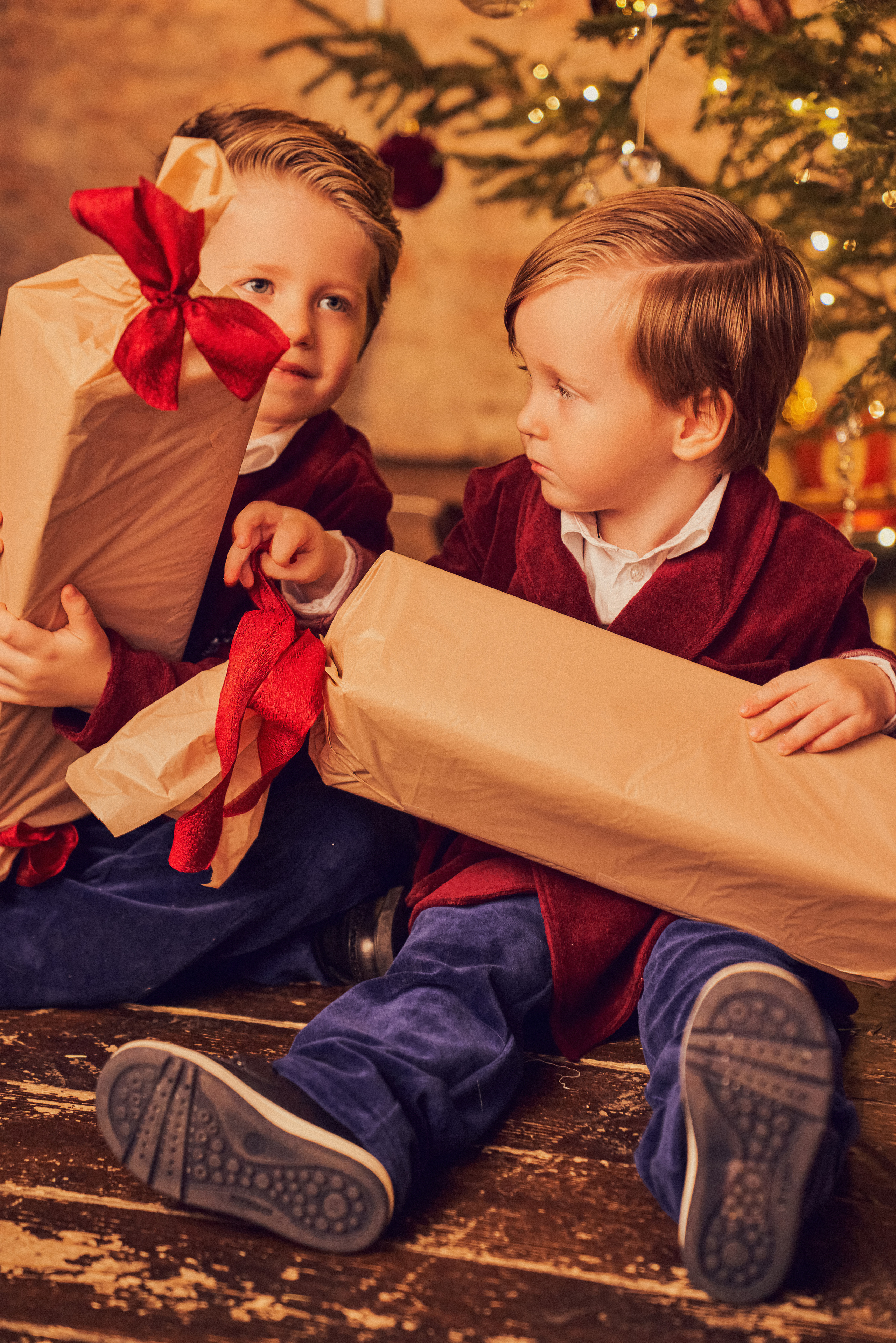 Роскошная Рождественская съемка парадный портрет для семейства Фалеевых. Андрей Лоос фотограф стилист Москва