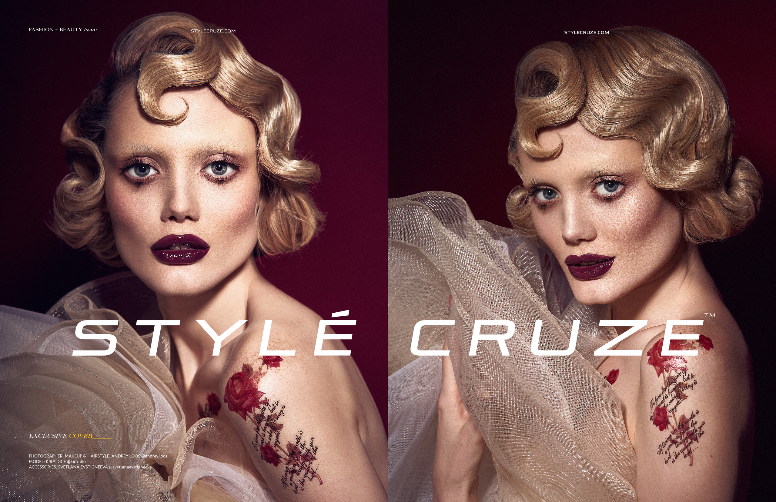 Фотосессия для Style Cruze Magazine december 2019. Андрей Лоос фотограф стилист Москва