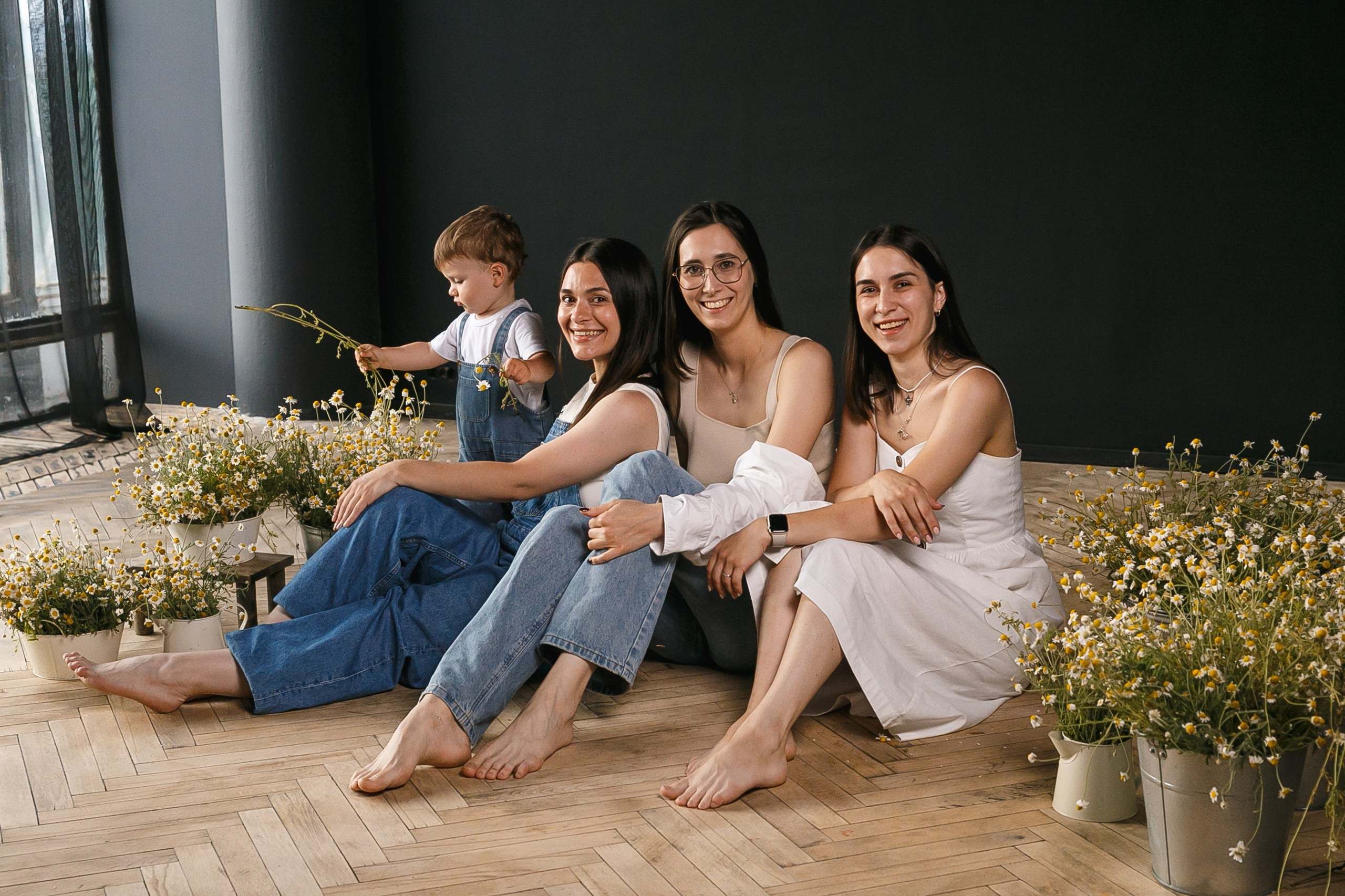 Тройняшки в ромашках. Событийный фотограф Максим Бескоровайновнов