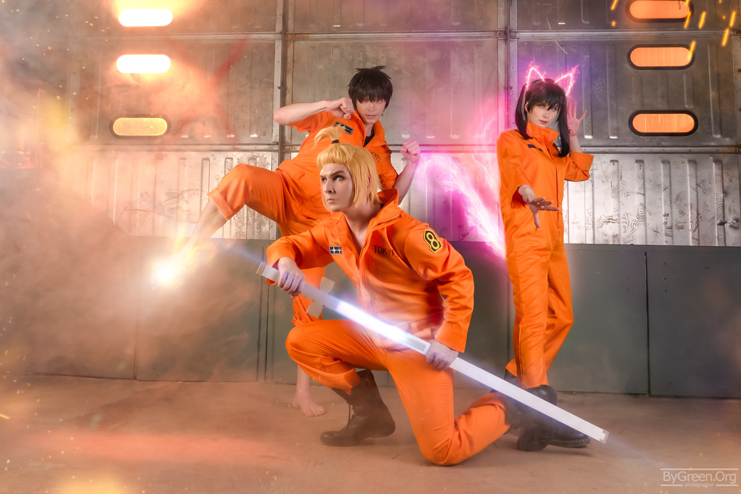 Shinra Kusakabe & Tamaki Kotatsu & Arthur Boyle Cosplay