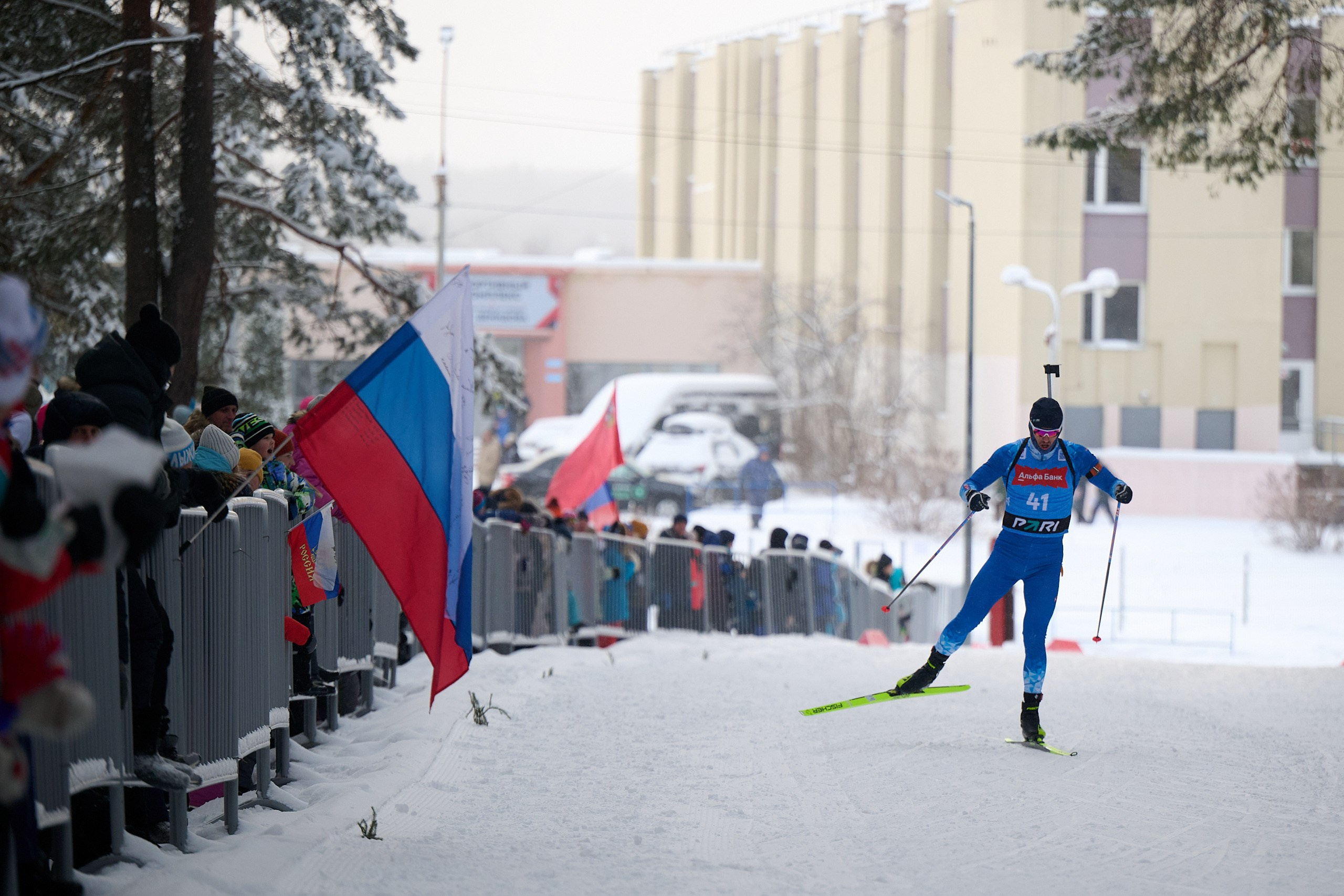 Биатлон. Чемпионат России — 2024/2025, 3-й этап, Ижевск. Спринт. Мужчины. Спортивный репортажный фотограф в Ижевске Сергей Мерзляков