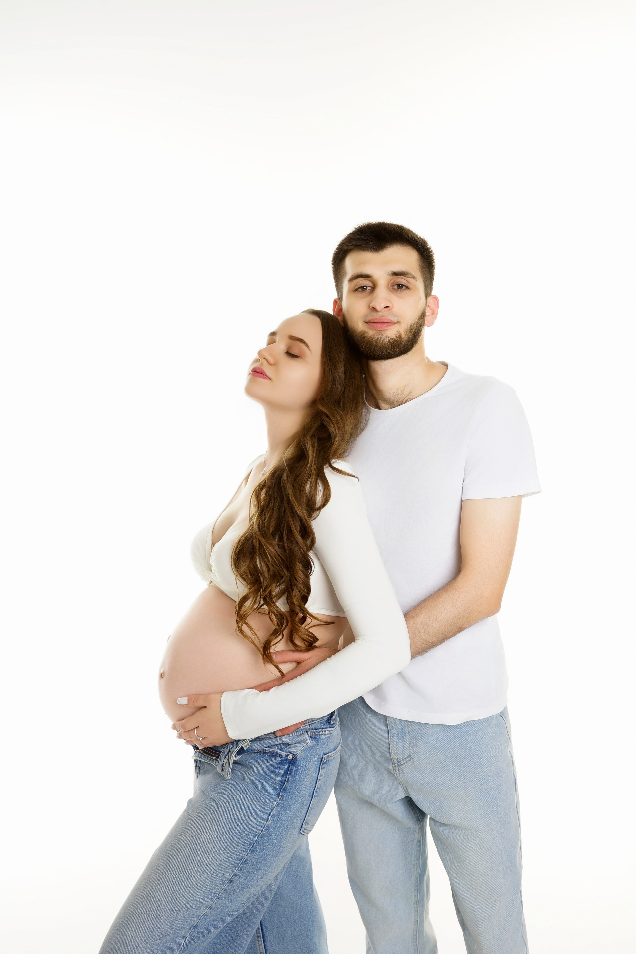 Съёмка беременности в моей фотостудии «НЕБО». Женский фотограф в Химках Алёна Ленёва