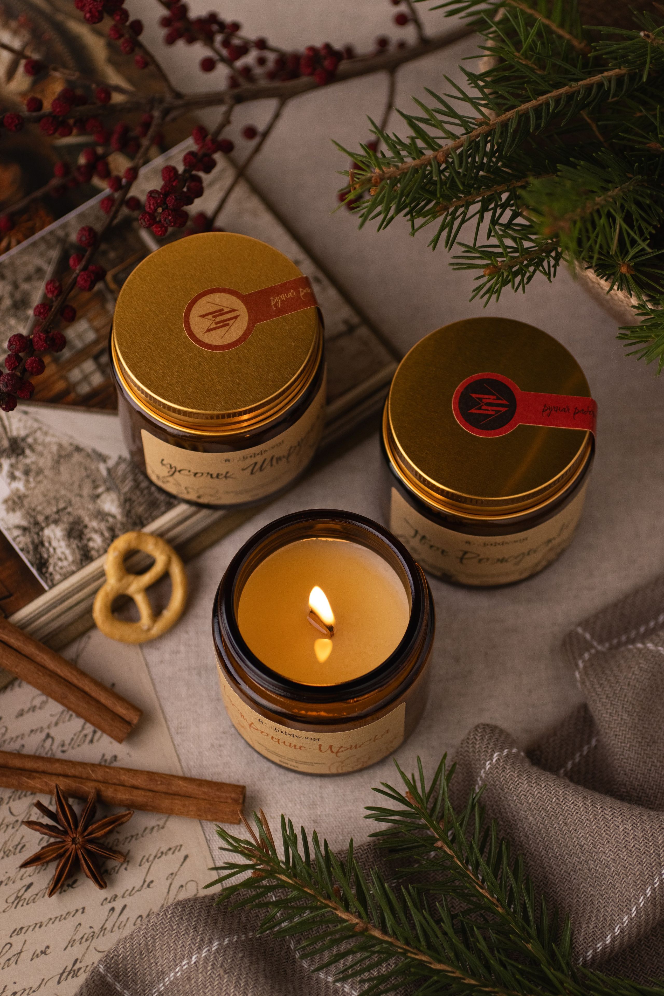Новогодние свечи. Предметный фотограф в Балашихе Анастасия Михайлова