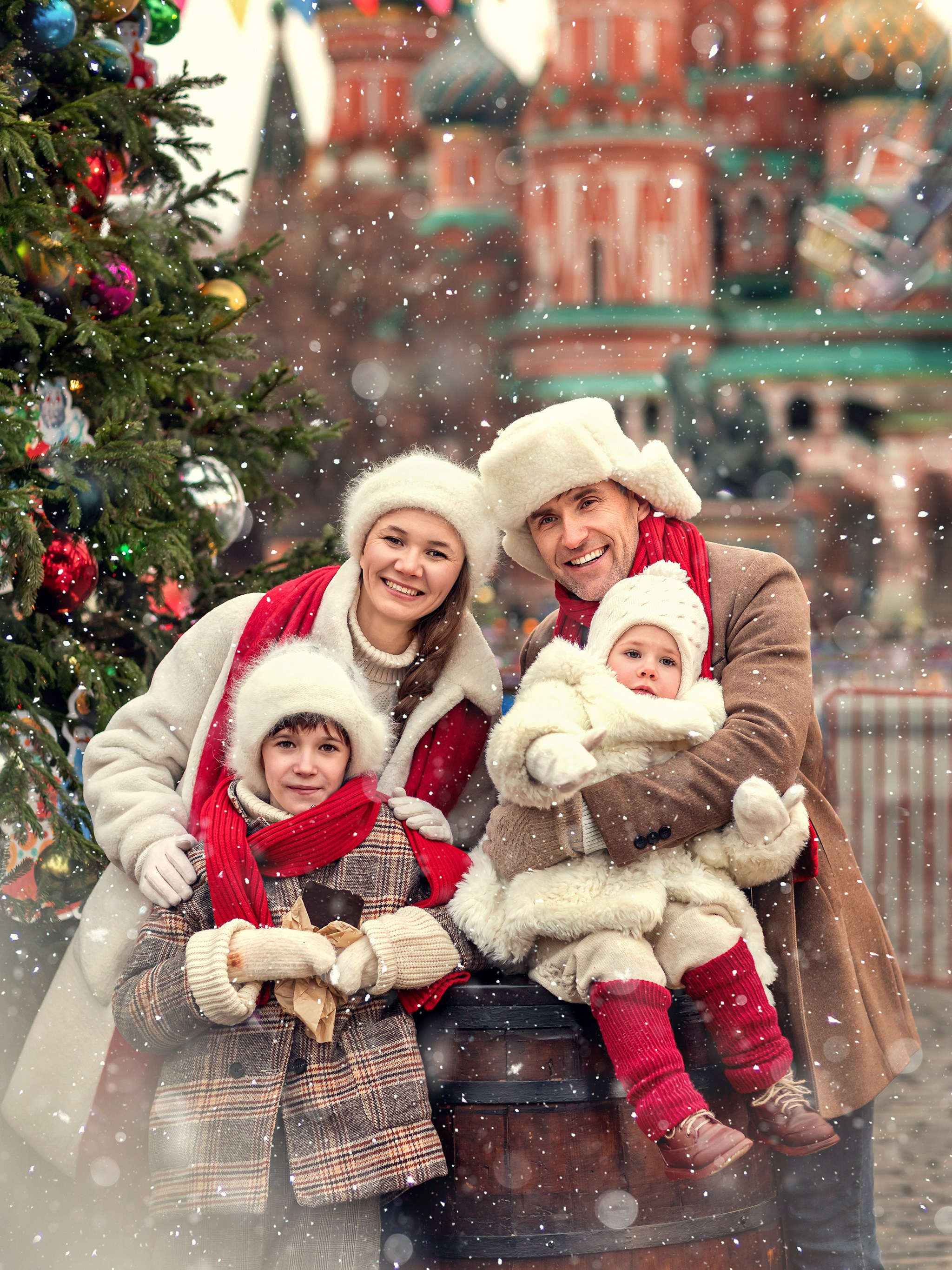 Семейная съемка на Красной площади. Детский и семейный фотограф Елена Михайлова в Москве