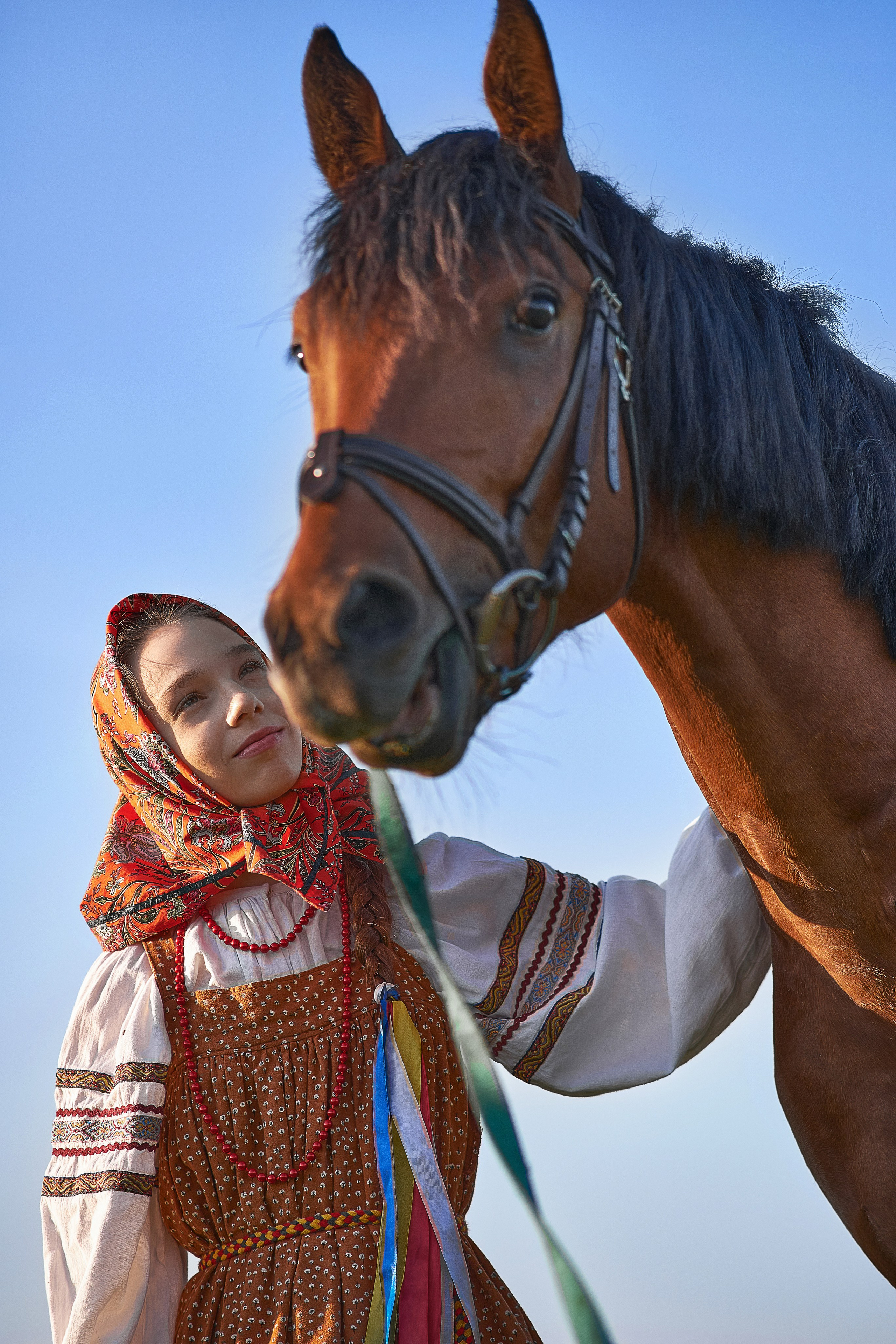 Фотосессия с лошадью в костюмах. Семейный и женский фотограф в Новомосковске и Узловой Михеева Татьяна