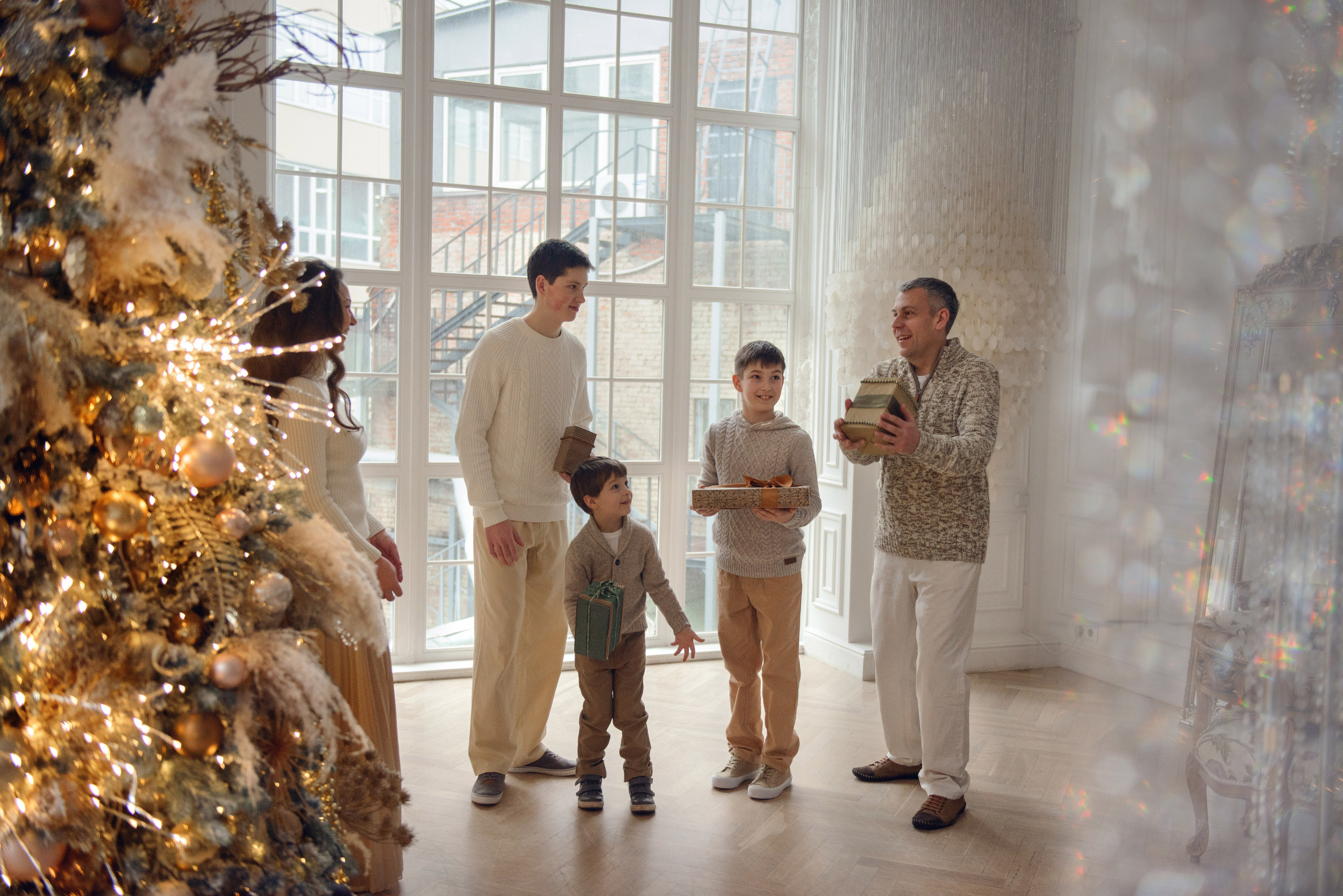 Family , Studio photo shoot at Christmas time