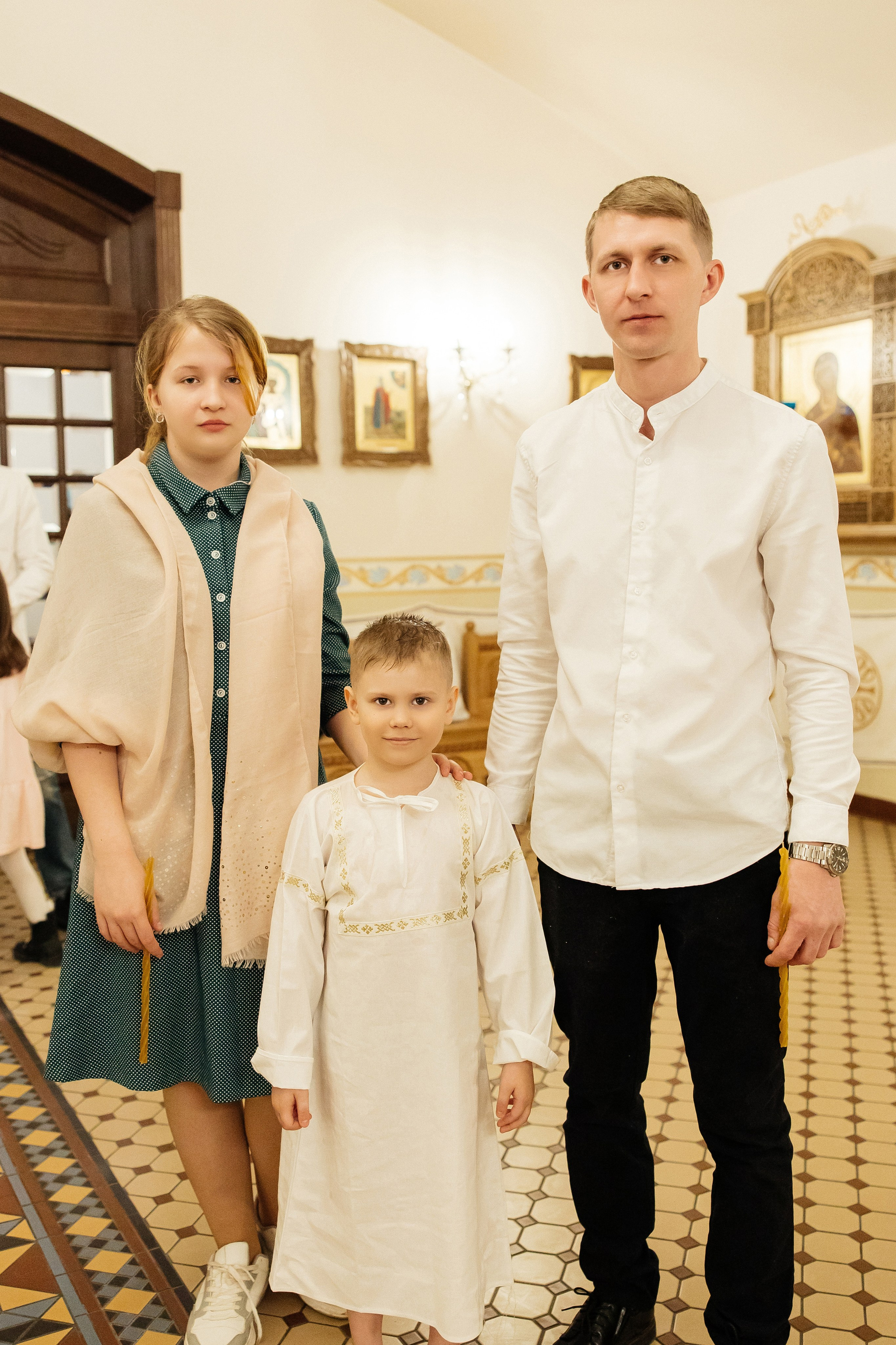 Таинство Крещения Максима и Александра. Храм Покрова Пресвятой Богородицы