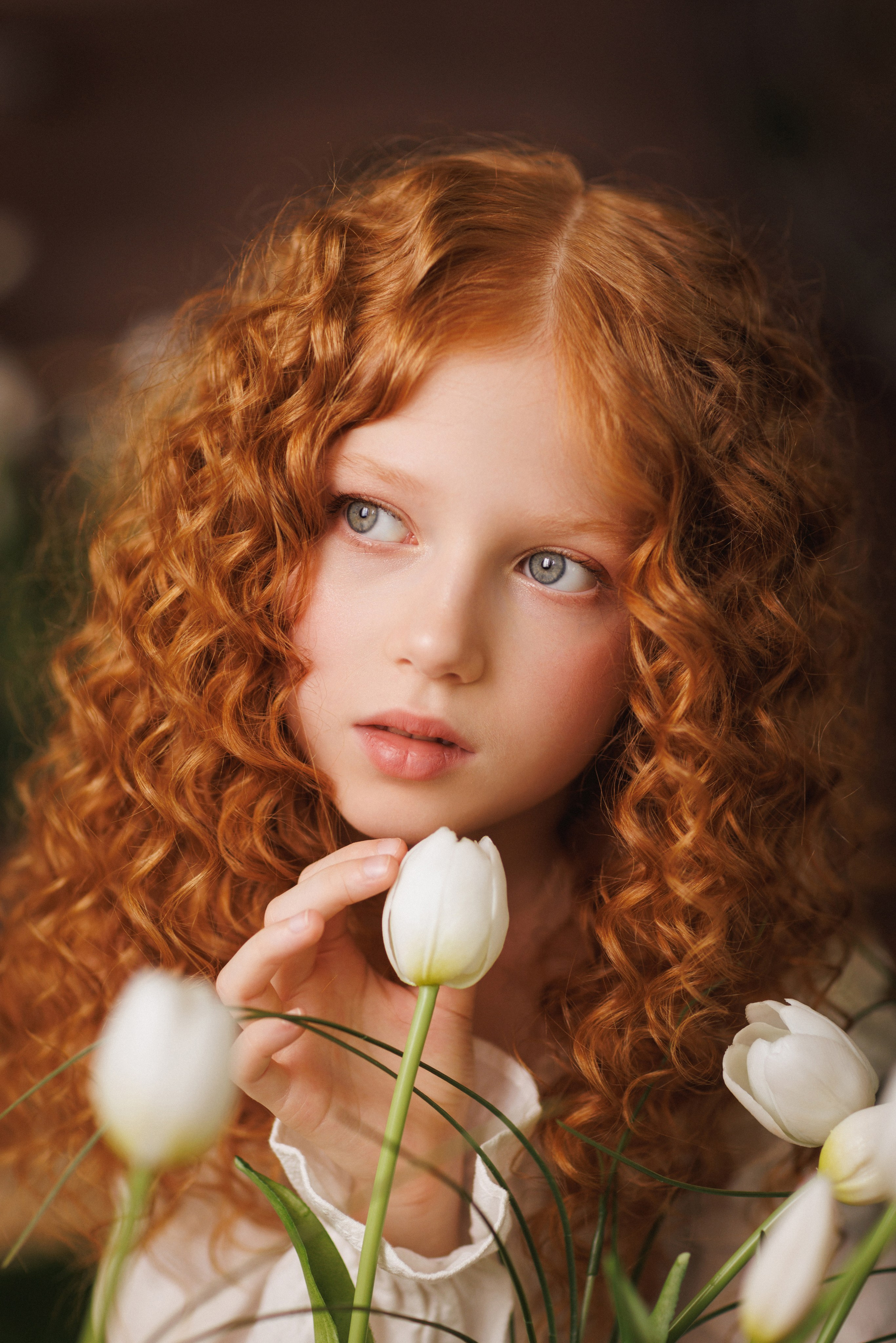 Сказочная фотосессия с белыми Тюльпанами, фотостудия «Эль», город Краснодар. Семейный и детский фотограф в Краснодаре Анна Трашкова