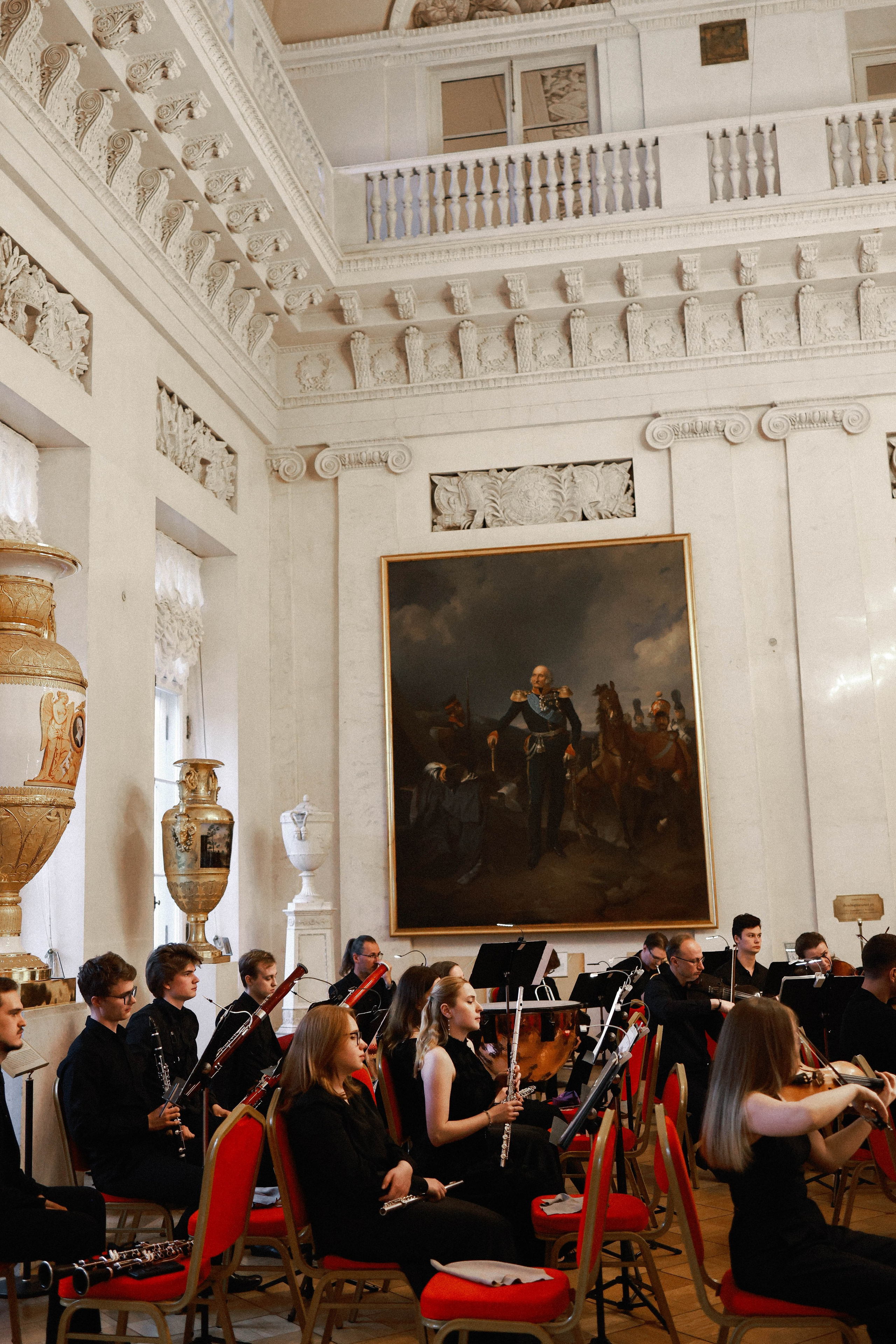 Сьемка международного фестиваля «Дворцы Санкт-Петербурга», «Вселенная Моцарта». Фельдмаршальский зал Государственного Эрмитажа. Съемки для жителей и гостей Петербурга