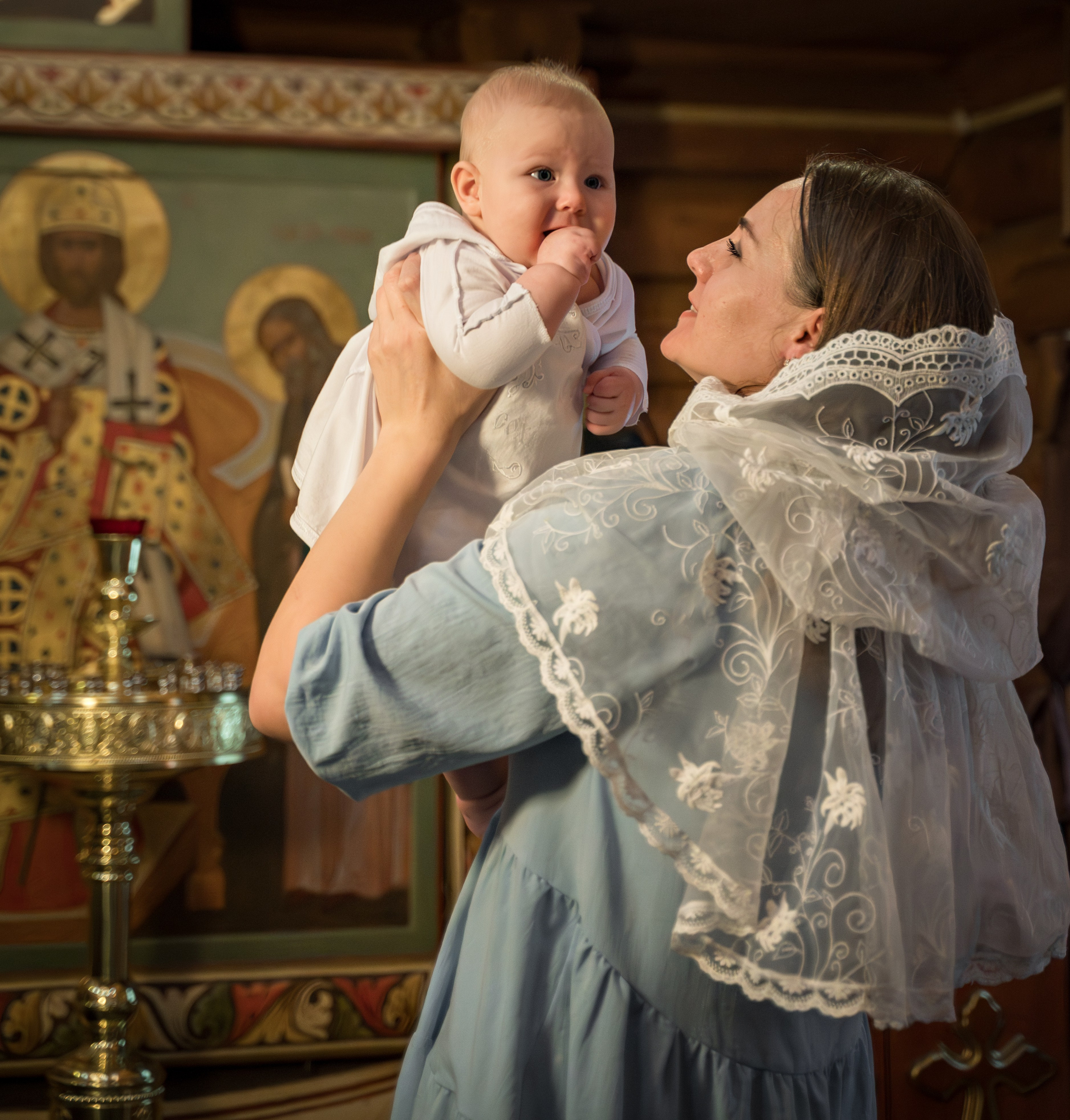 Крещение в Никольском храме д. Островцы