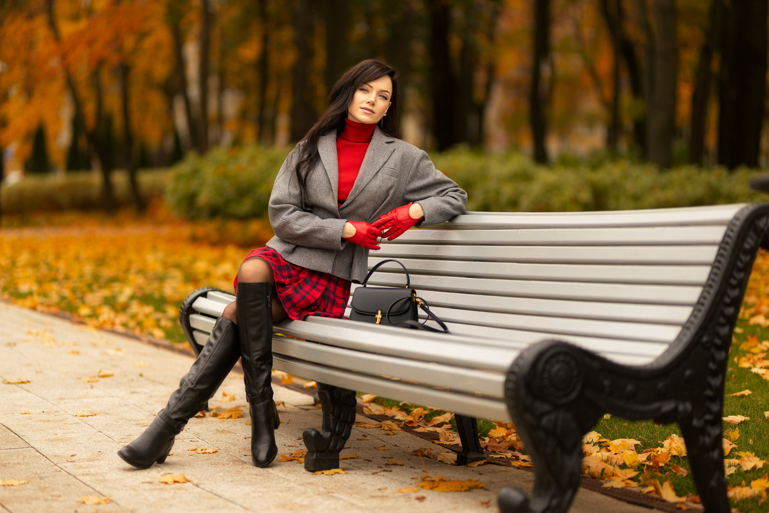 Фотосет с Екатериной в парке на осеннюю тему для «себя»