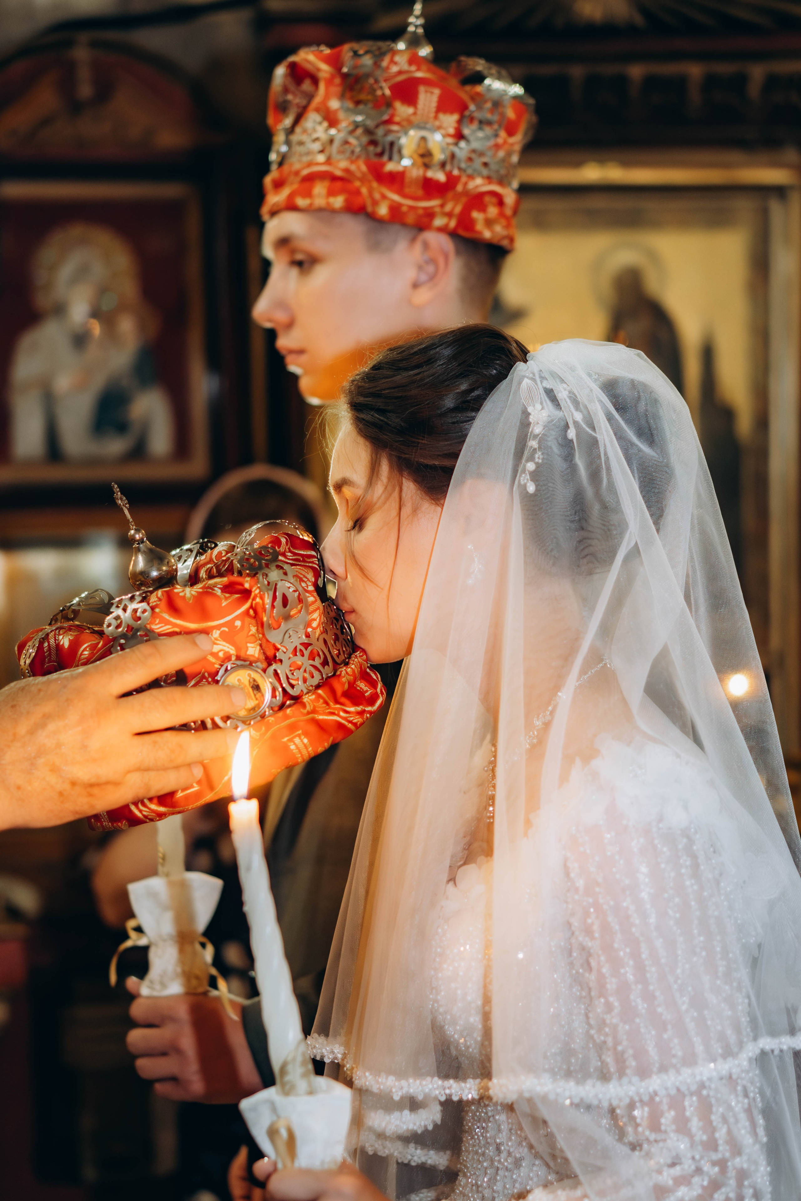 Венчание Поликарпа и Антонины Церковь Рождества Христова. Фотограф Москва Валерия Веденина