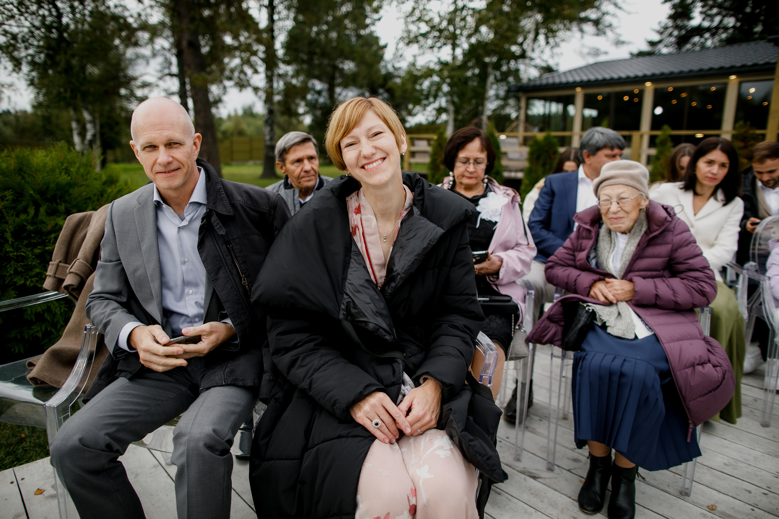 Свадебная вечеринка на загородной пощадке. Свадебный фотограф Марина Назарова Москва