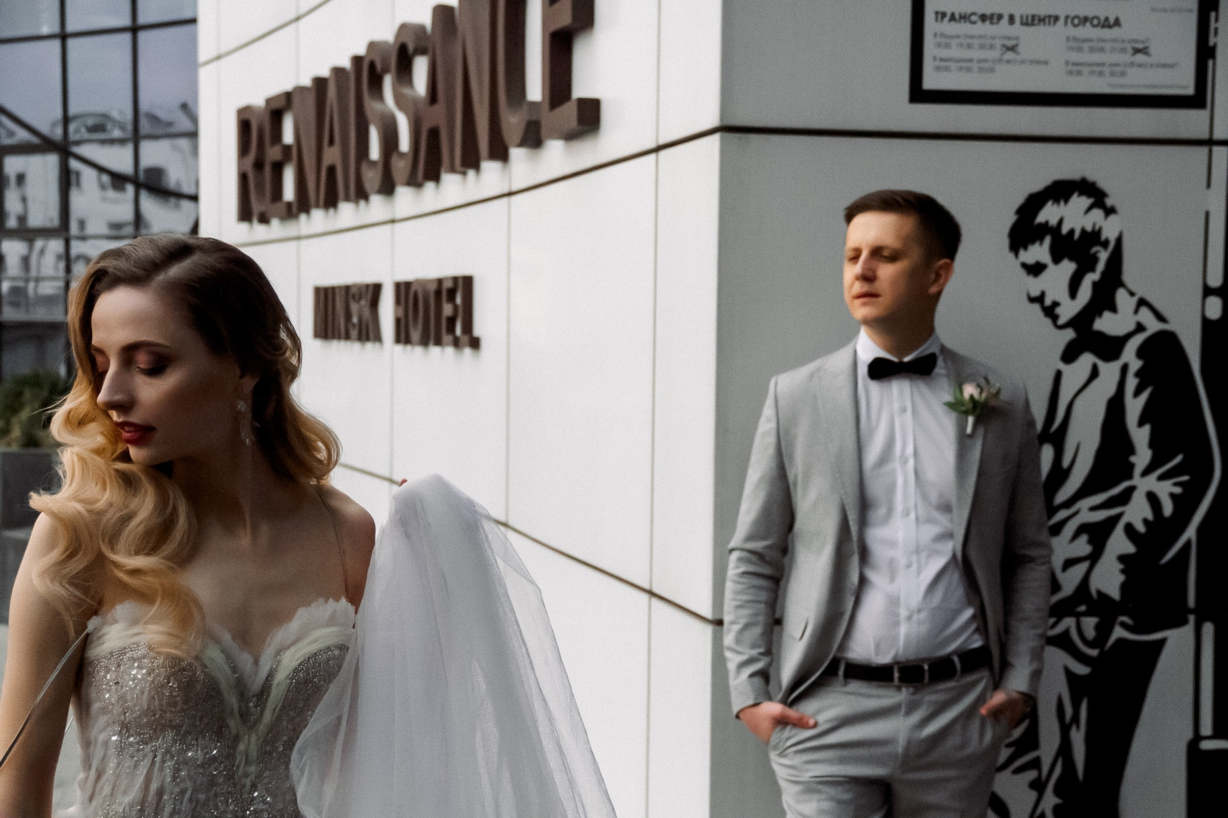 Ślubna sesja zdjęciowa w hotelu. Свадебный фотограф Варшава Лодзь Польша Елена Юцова