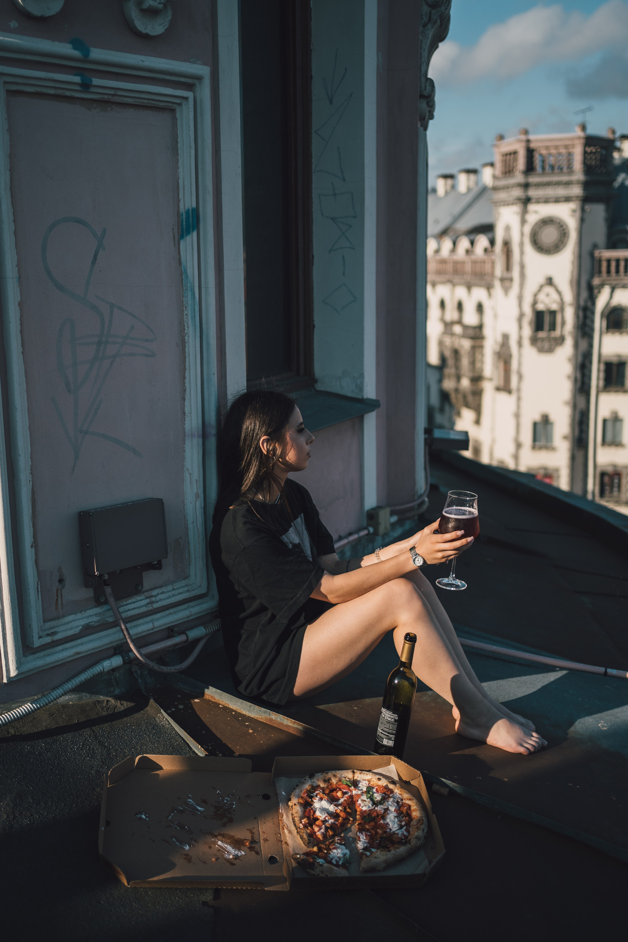 На крыше. Репортажный фотограф в Санкт-Петербурге. Фотограф на мероприятие в СПБ