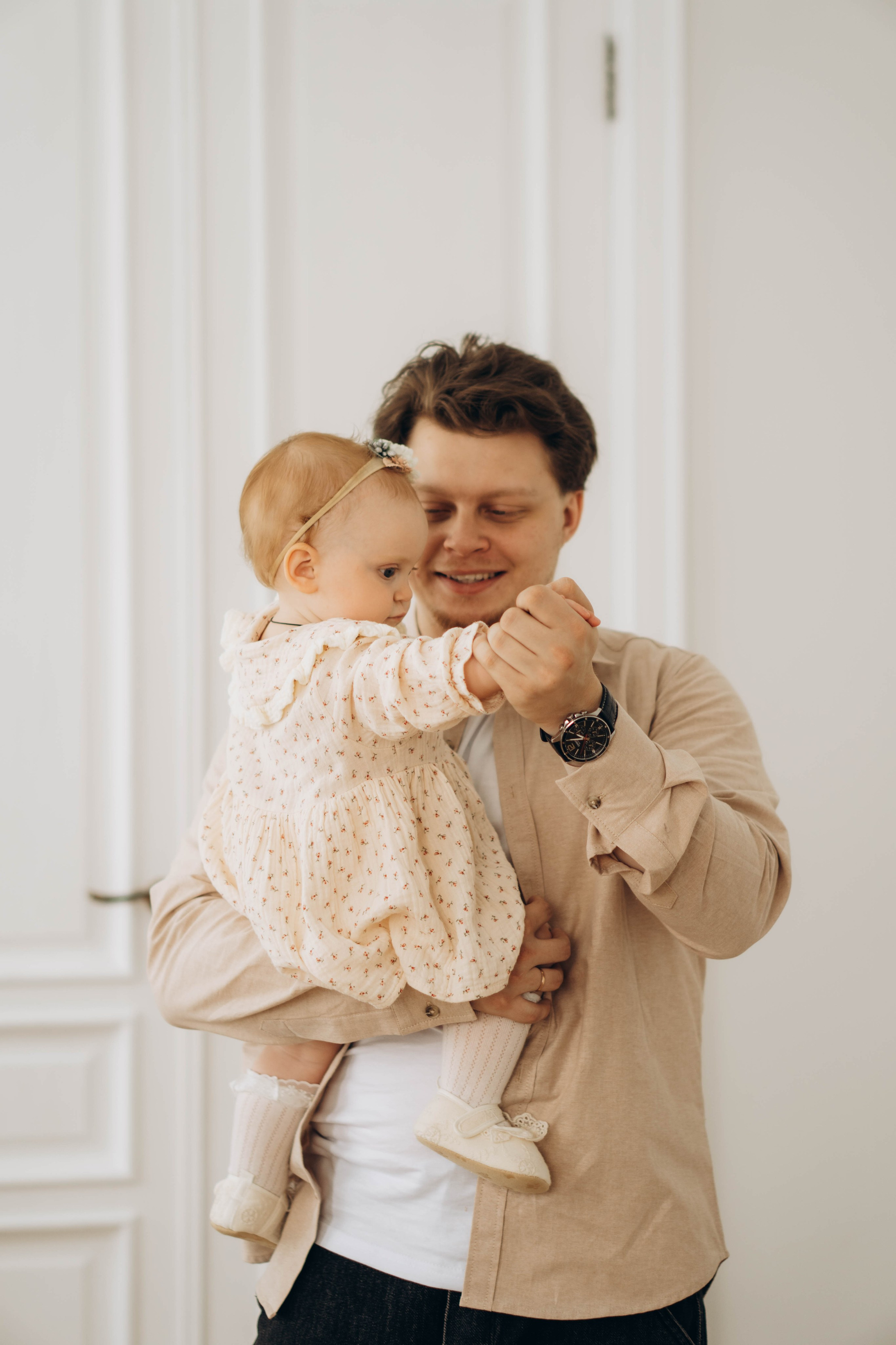 Студийная семейная съемка на годик. Фотограф Москва Валерия Веденина