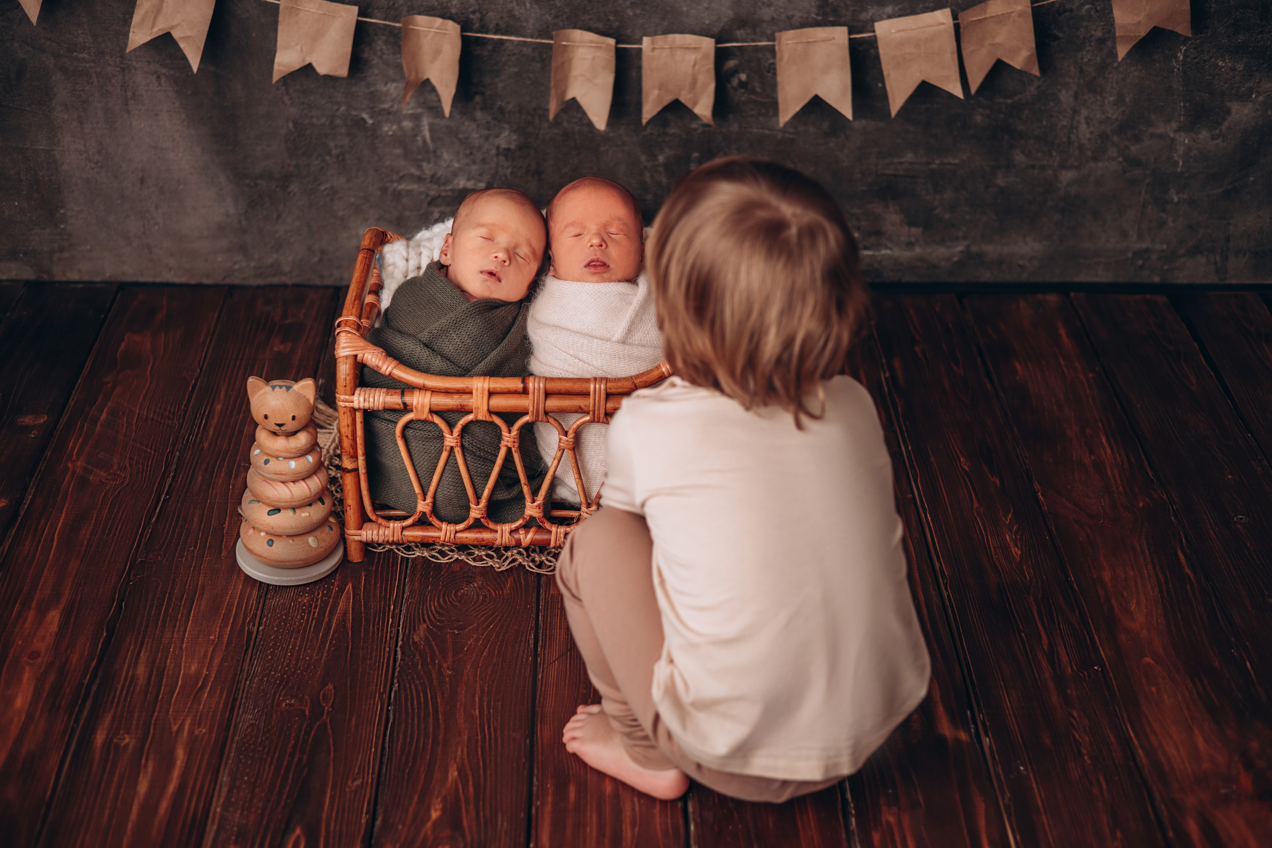 Двойня. Фотограф новорожденных и детский фотограф в Новосибирске