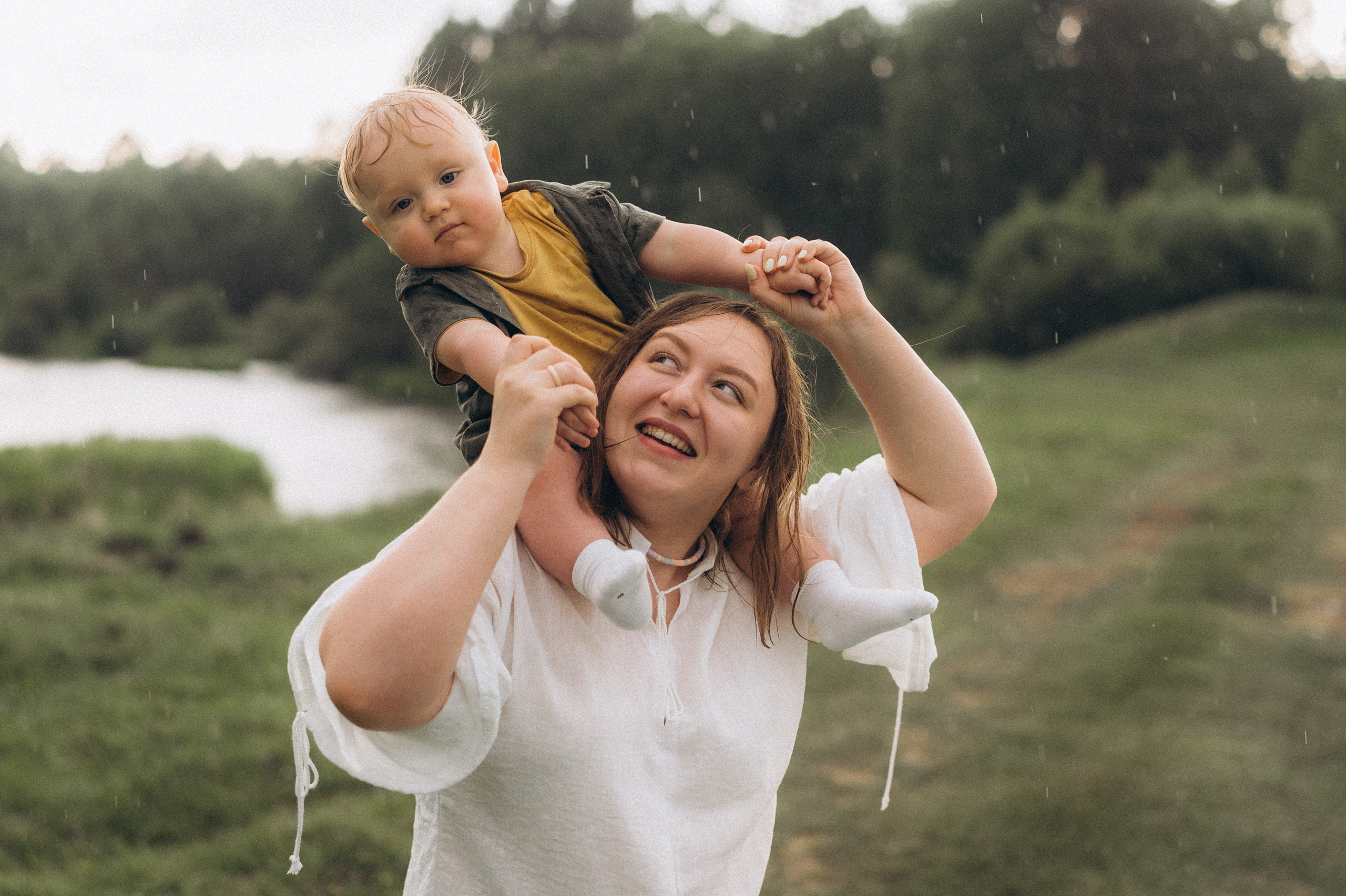 Первый год и первый дождь. Семейный фотограф в Ангарске/ Иркутске