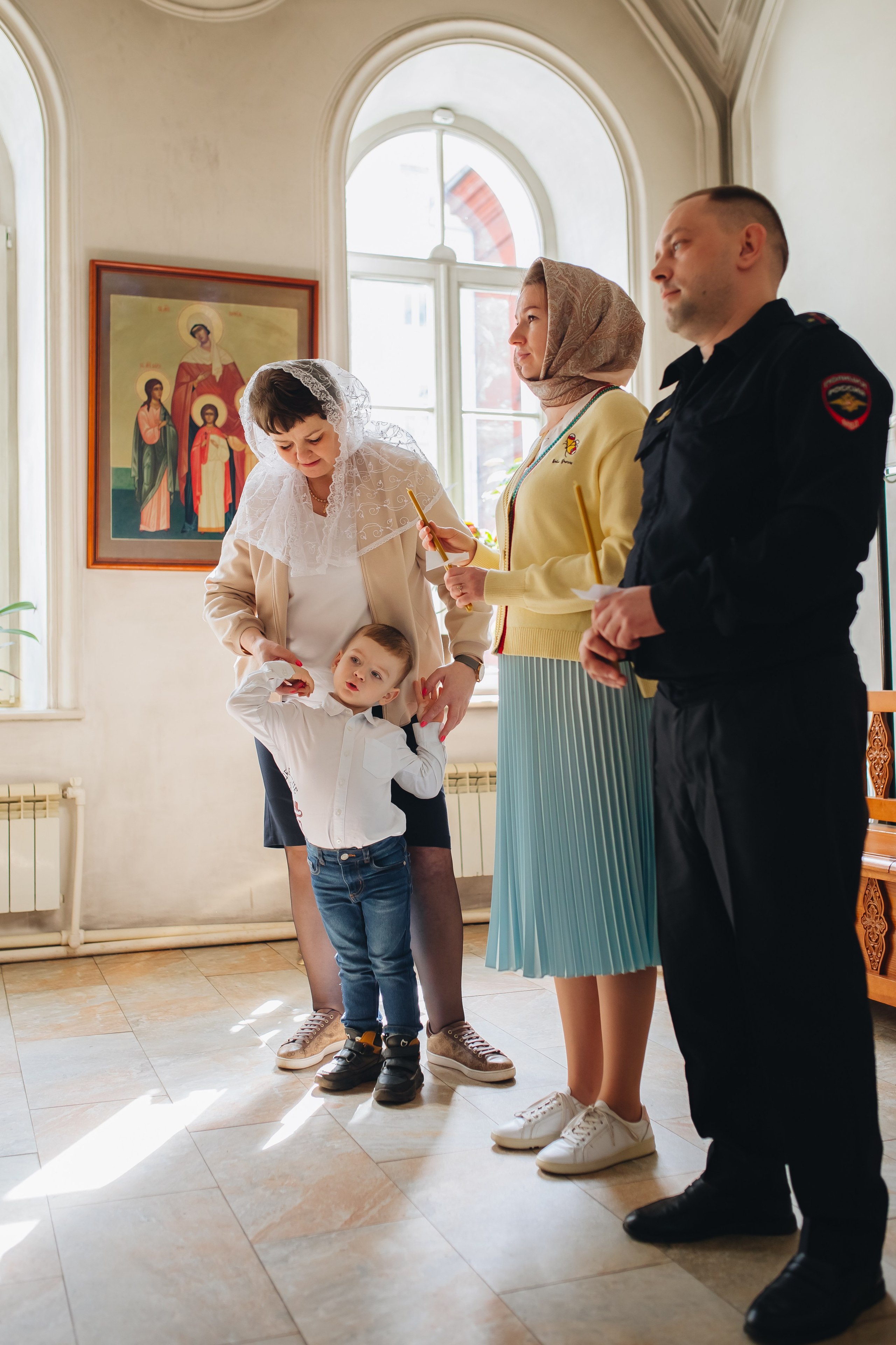 Крещение в светлом Храме. Семейный и детский фотограф в Москве Дорогова Екатерина