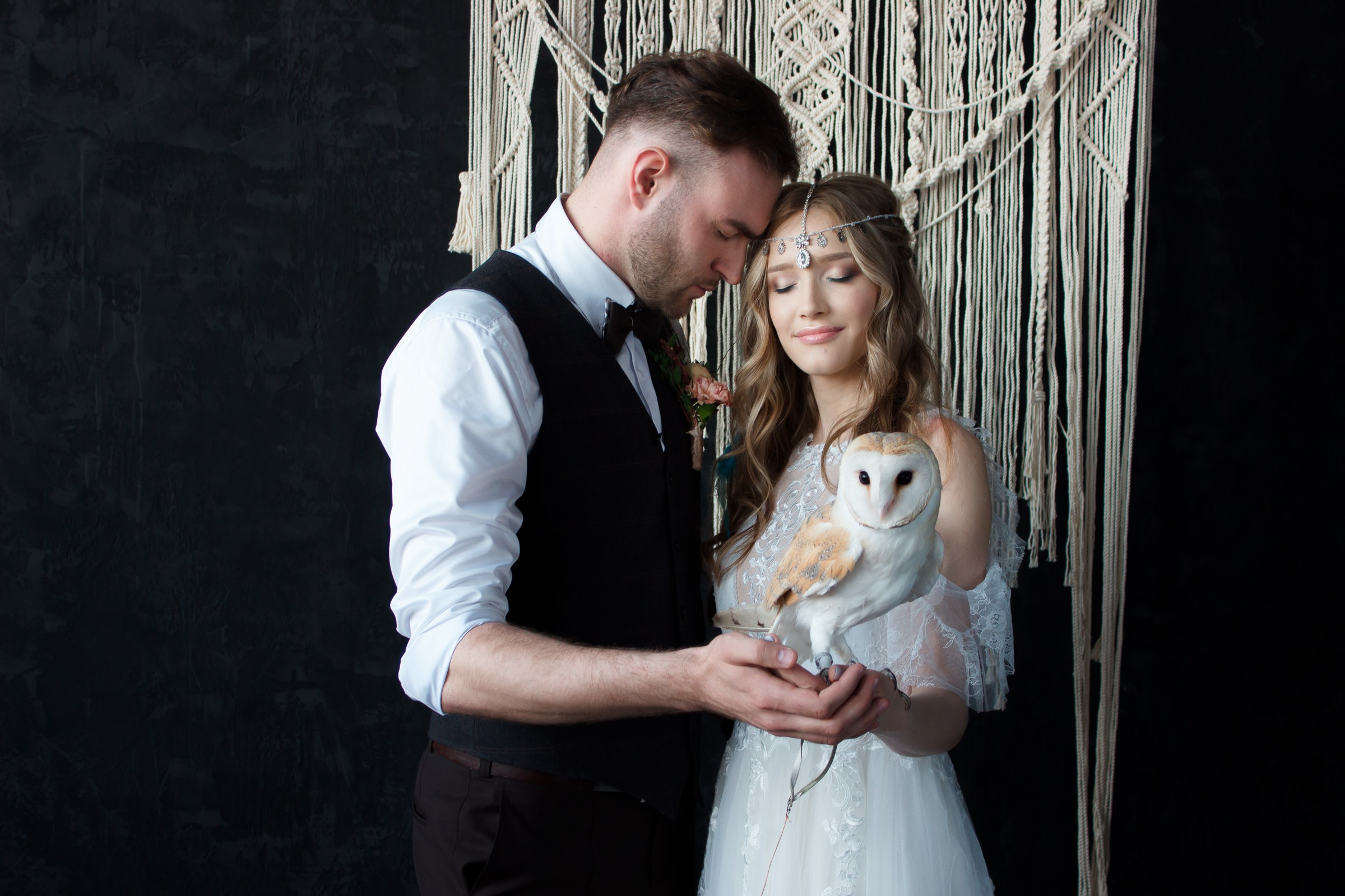 Свадебная фотосессия с совой. Главная