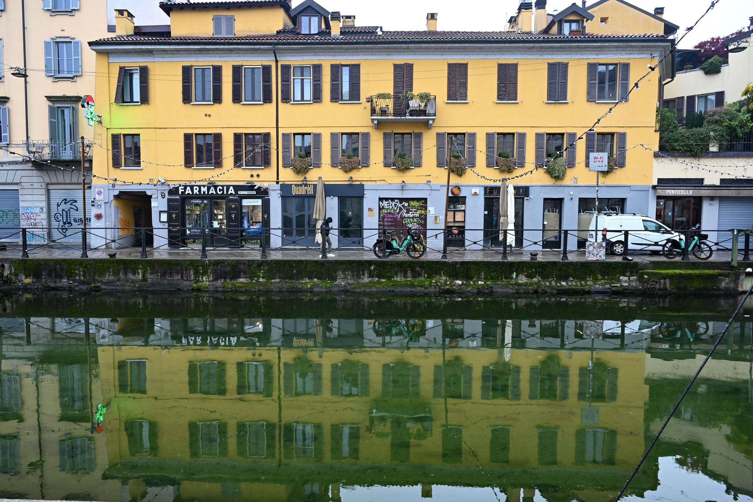 Milano: Navigli, City, Trams. Фотограф Минск