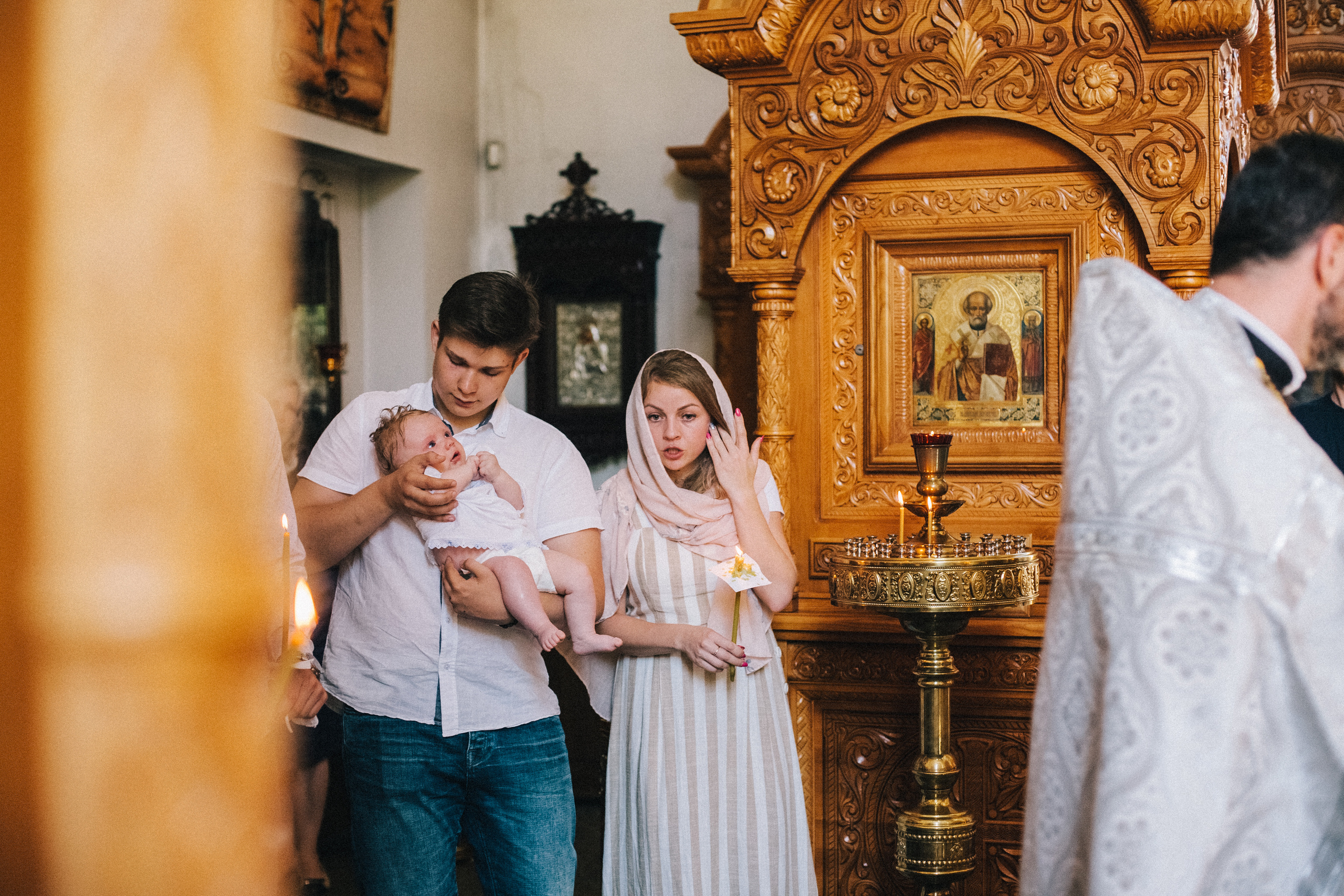 Крещение Мироши. Семейный фотограф, фотограф родов, репортажей фотограф в Санкт-Петербу