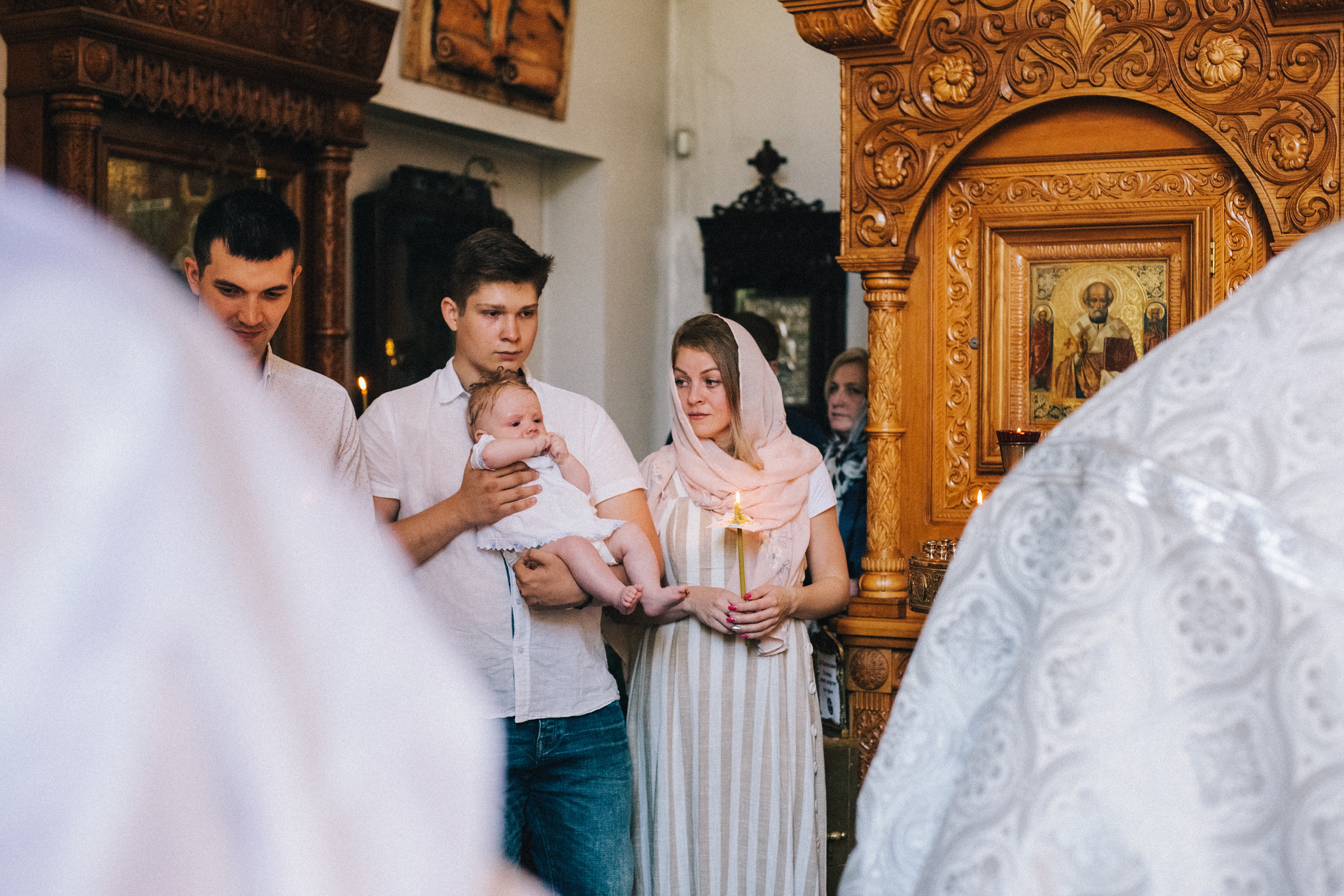 Крещение Мироши. Семейный фотограф, фотограф родов, репортажей фотограф в Санкт-Петербу