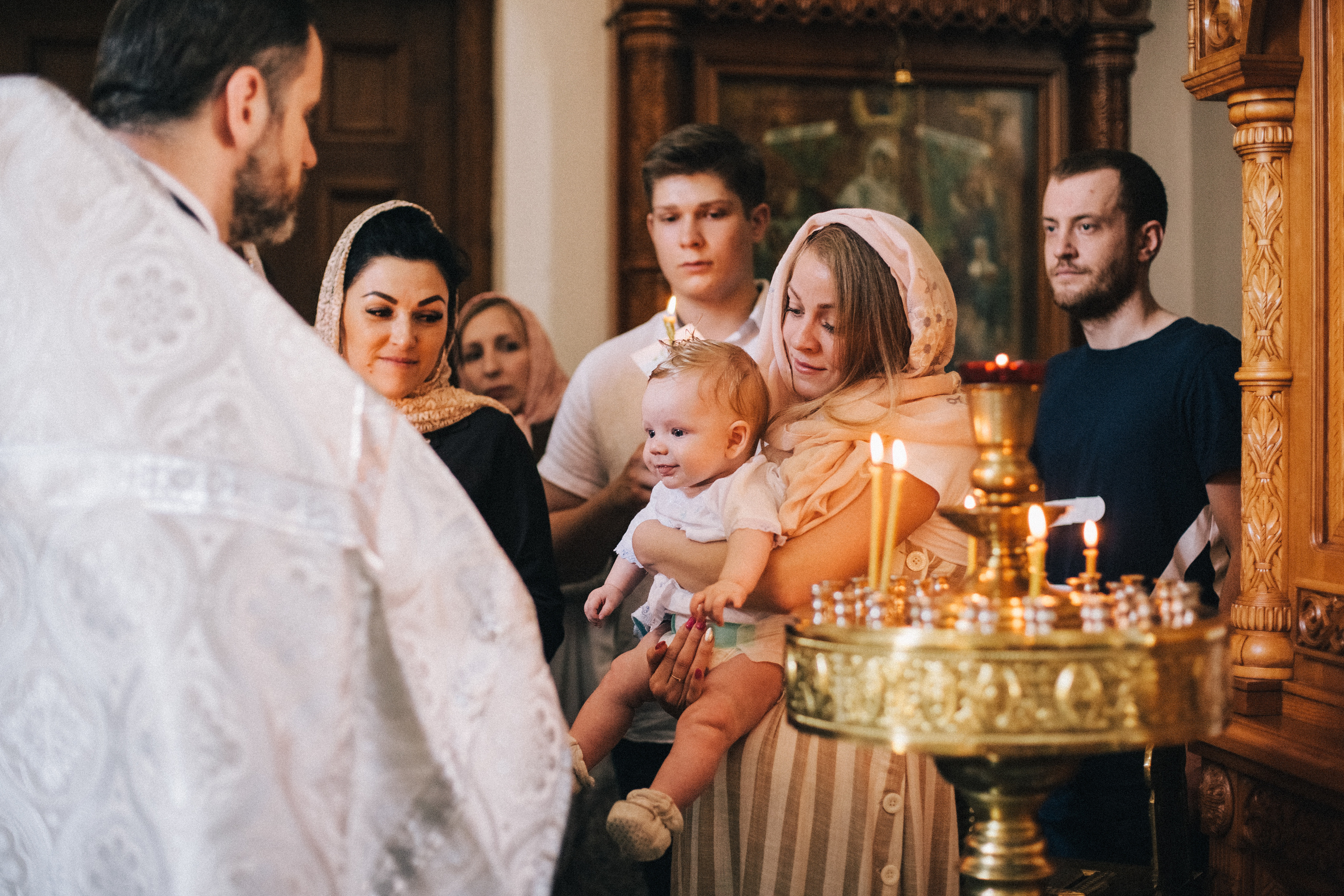 Крещение Мироши. Семейный фотограф, фотограф родов, репортажей фотограф в Санкт-Петербу