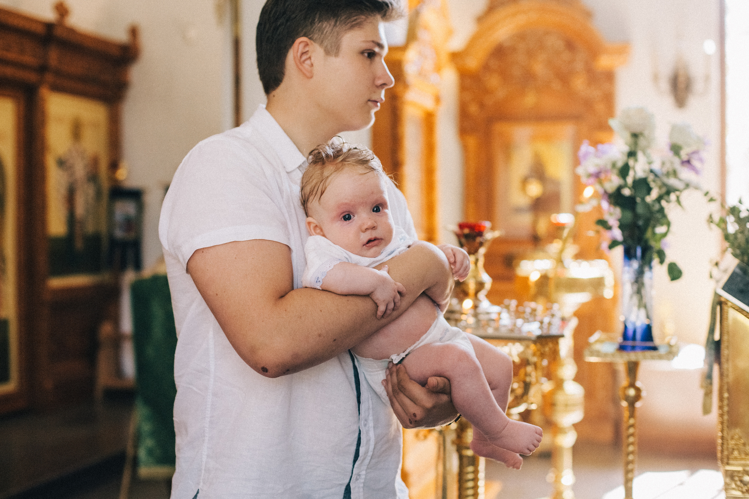 Крещение Мироши. Семейный фотограф, фотограф родов, репортажей фотограф в Санкт-Петербу