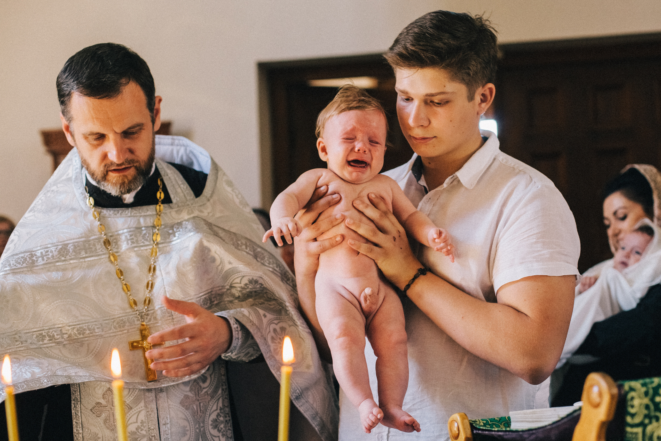 Крещение Мироши. Семейный фотограф, фотограф родов, репортажей фотограф в Санкт-Петербу
