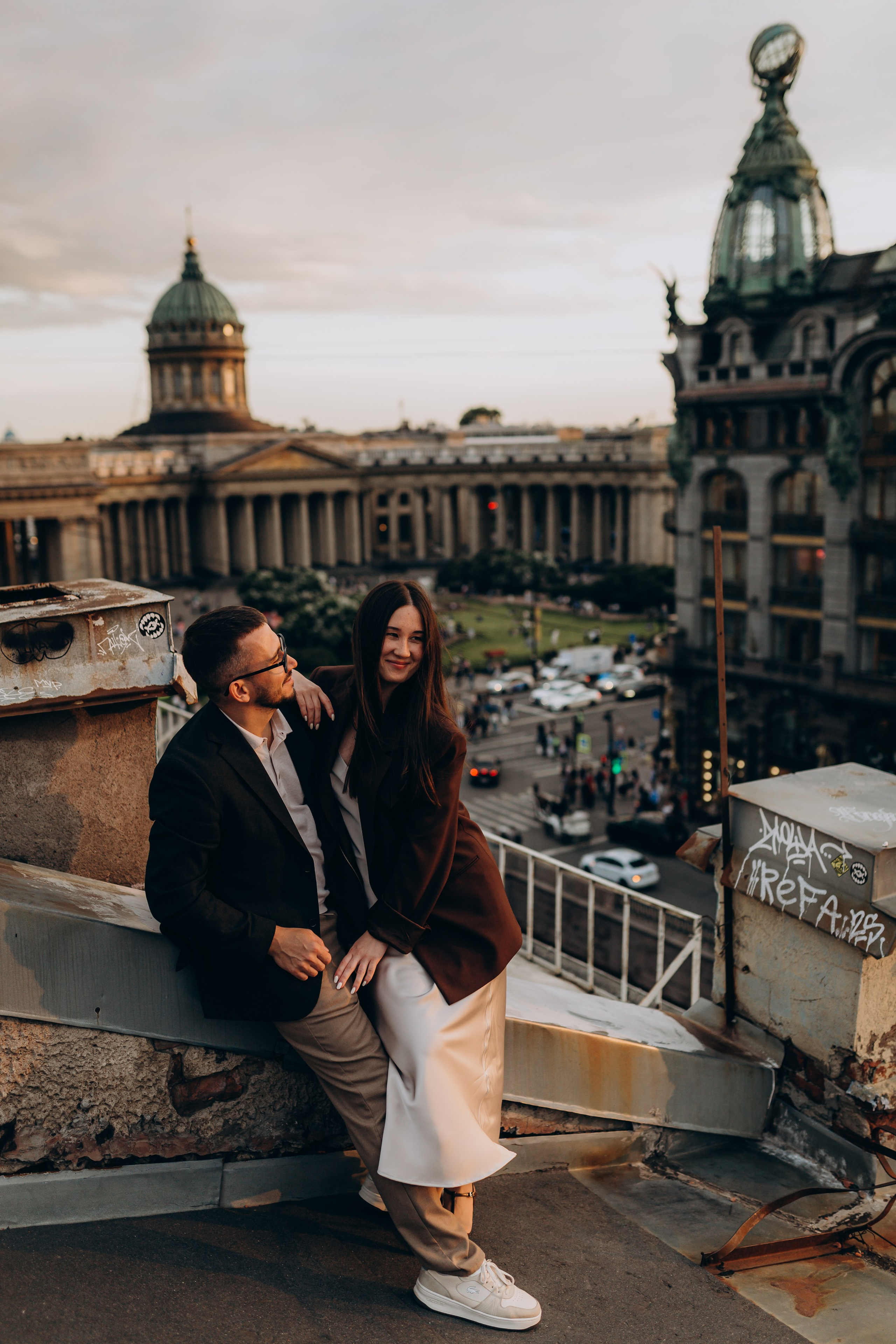 LoveStory на крышах Питера. Фотограф Санкт-Петербург Князева Елизавета