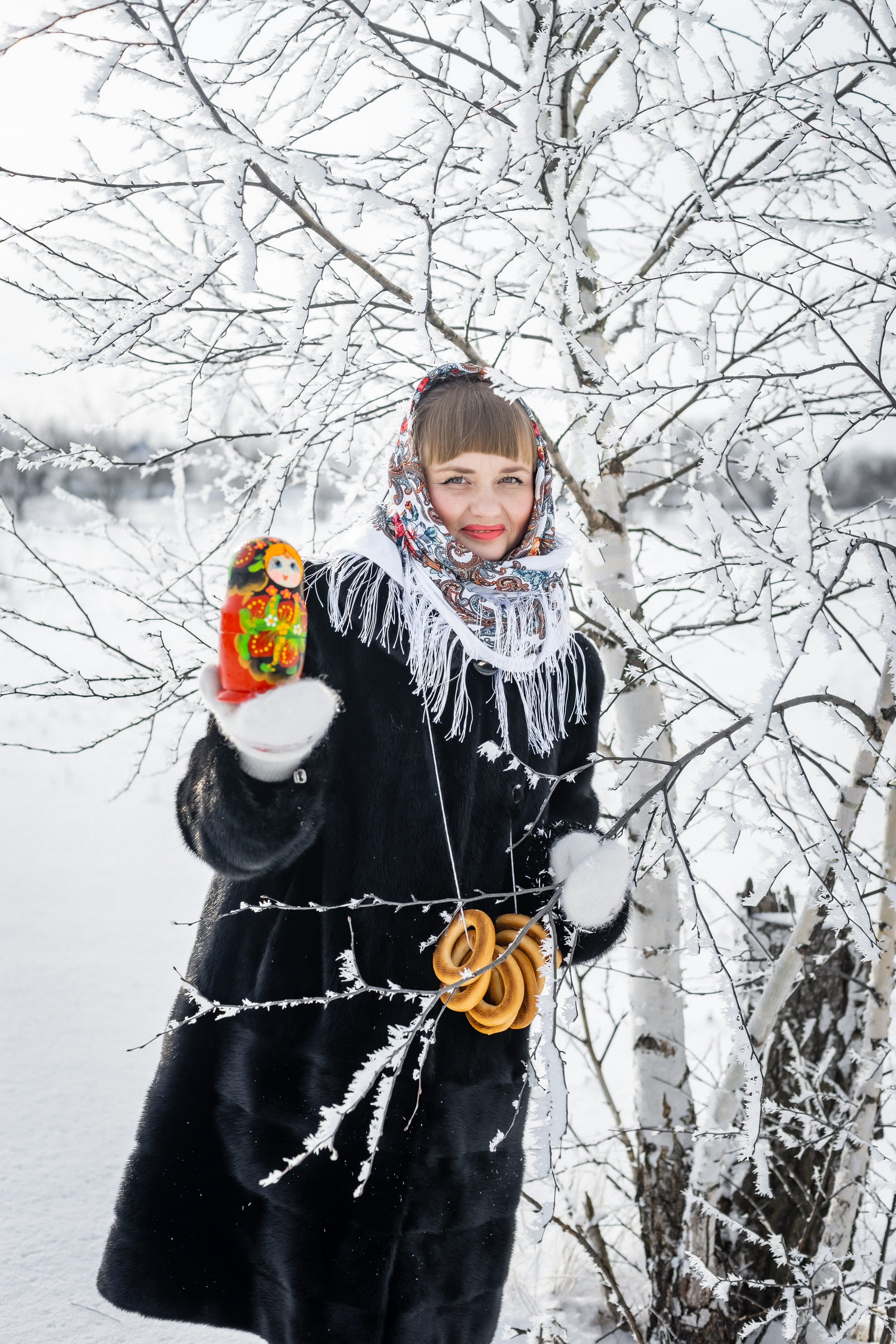 Зимняя в русском народном стиле. Ольга Плаксина фотограф в Саратове
