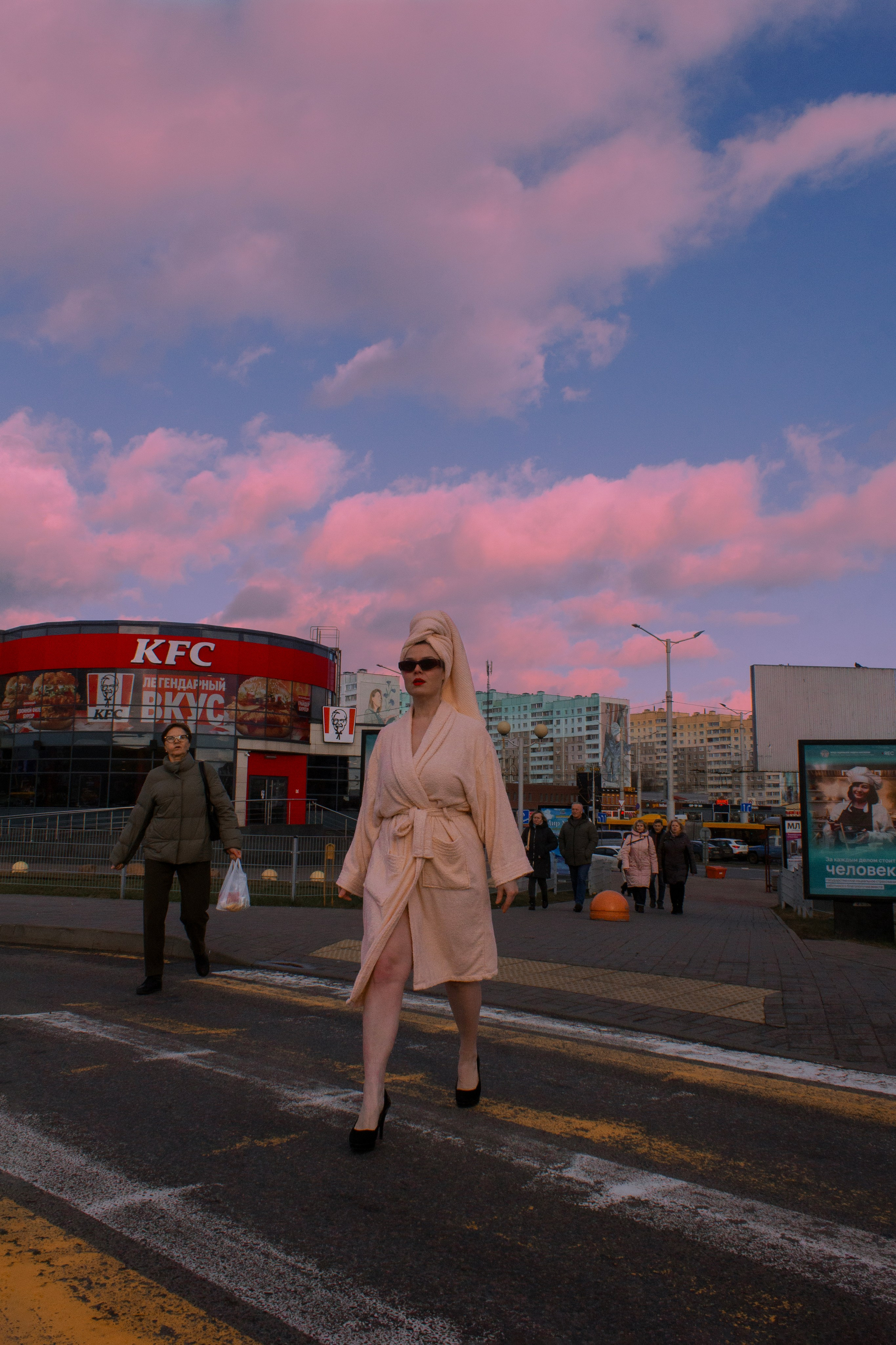 В городской солнечной ванне