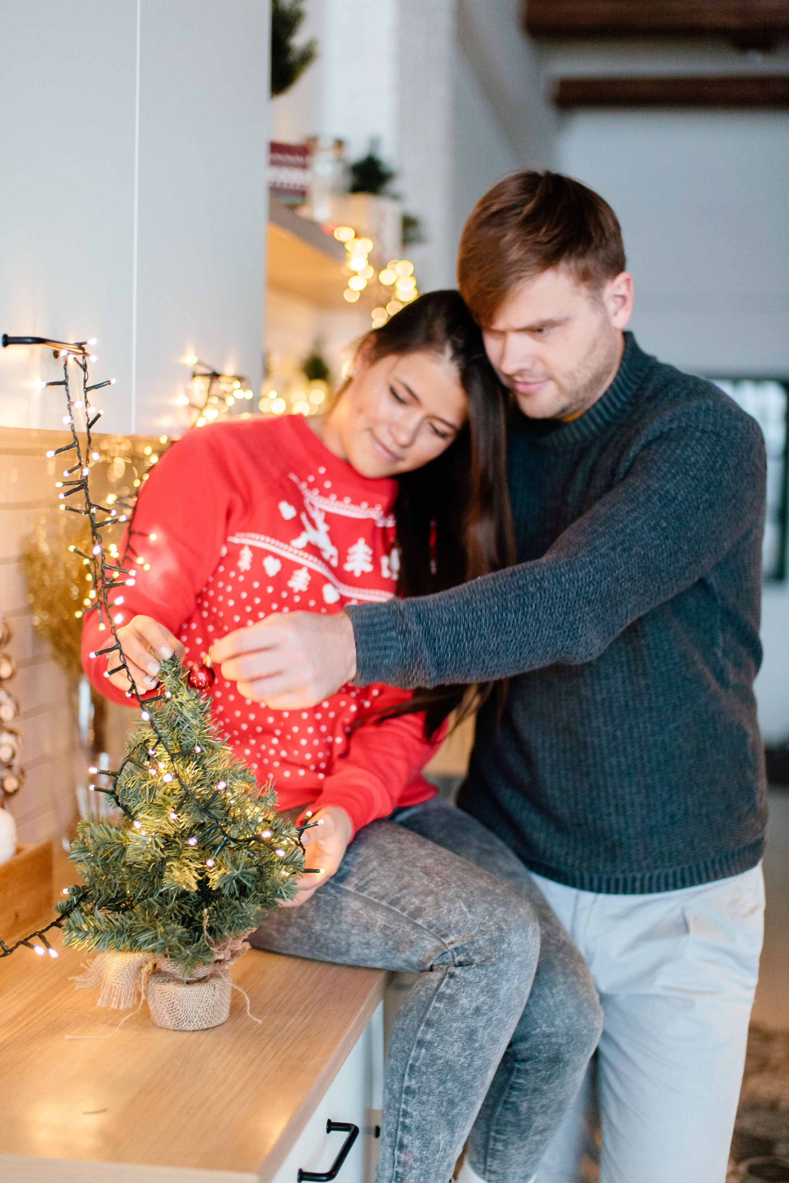 Семейная Новогодняя фотосессия в студии, фотограф в Москве