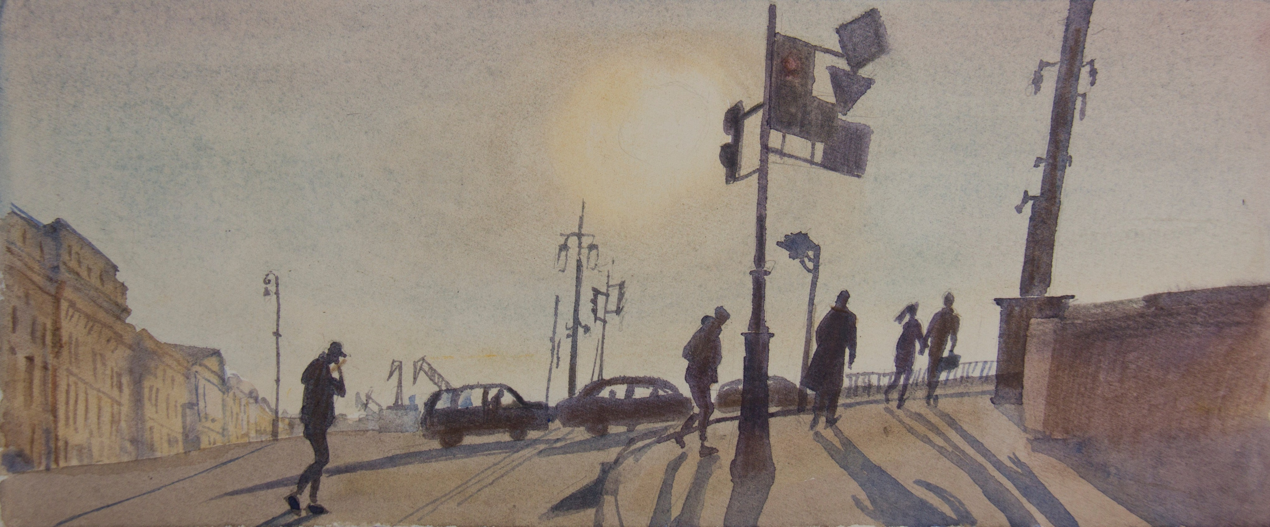 Город, графика. Ольга Васильева художник в Санкт-Петербурге