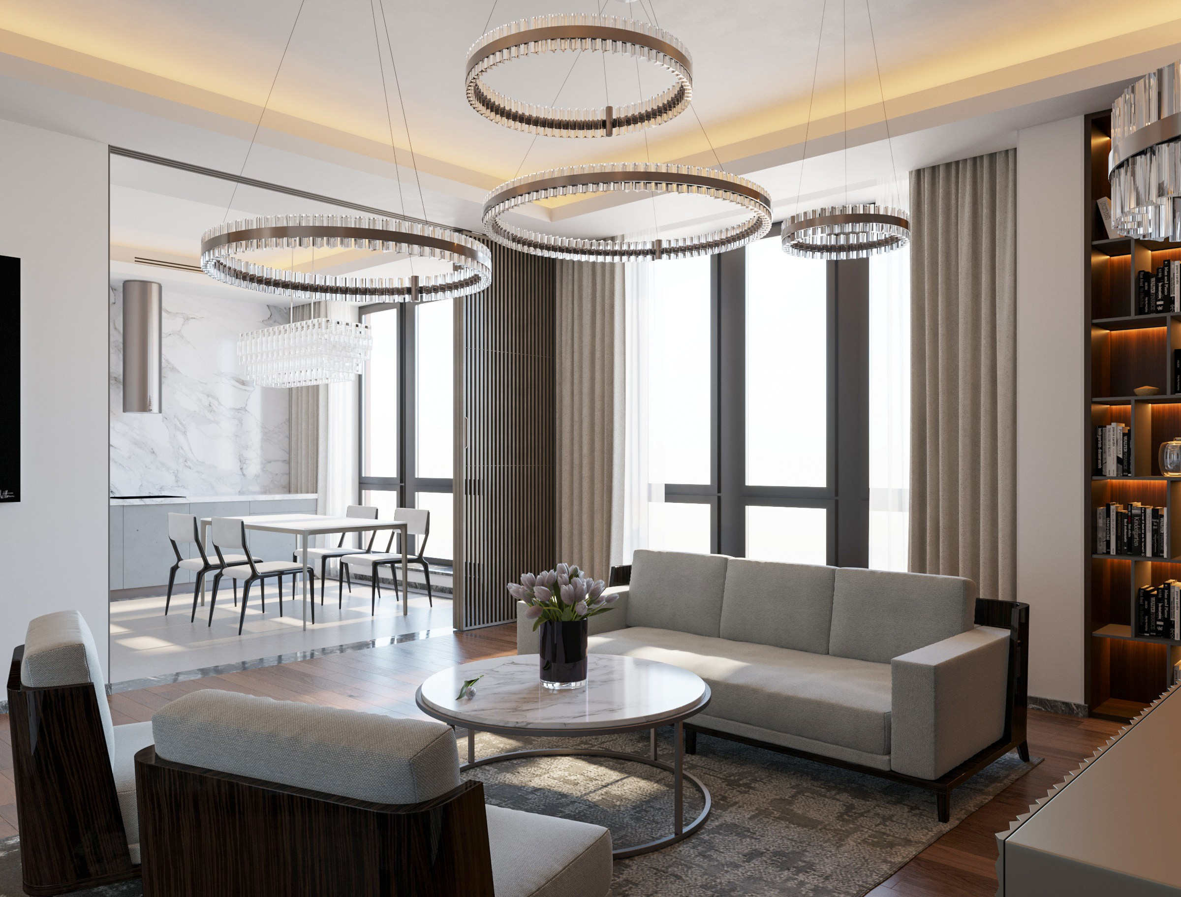 Квартира 138 кв. м. Москва, Ж.К. «Redside». Антон Пичкур — архитектор