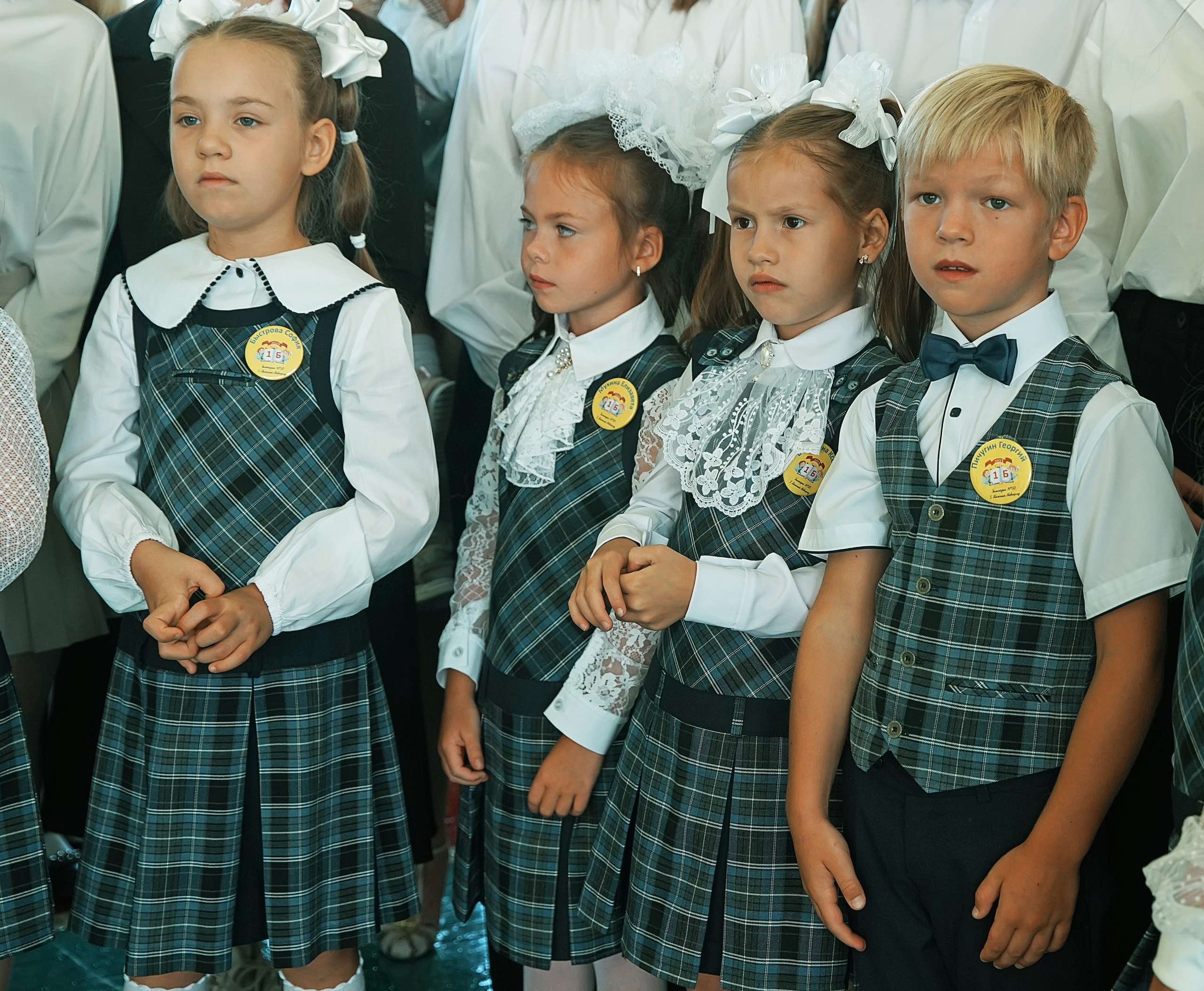Первый класс линейка, в классе, портреты. Семейный и детский фотограф в Нижнем Новгороде