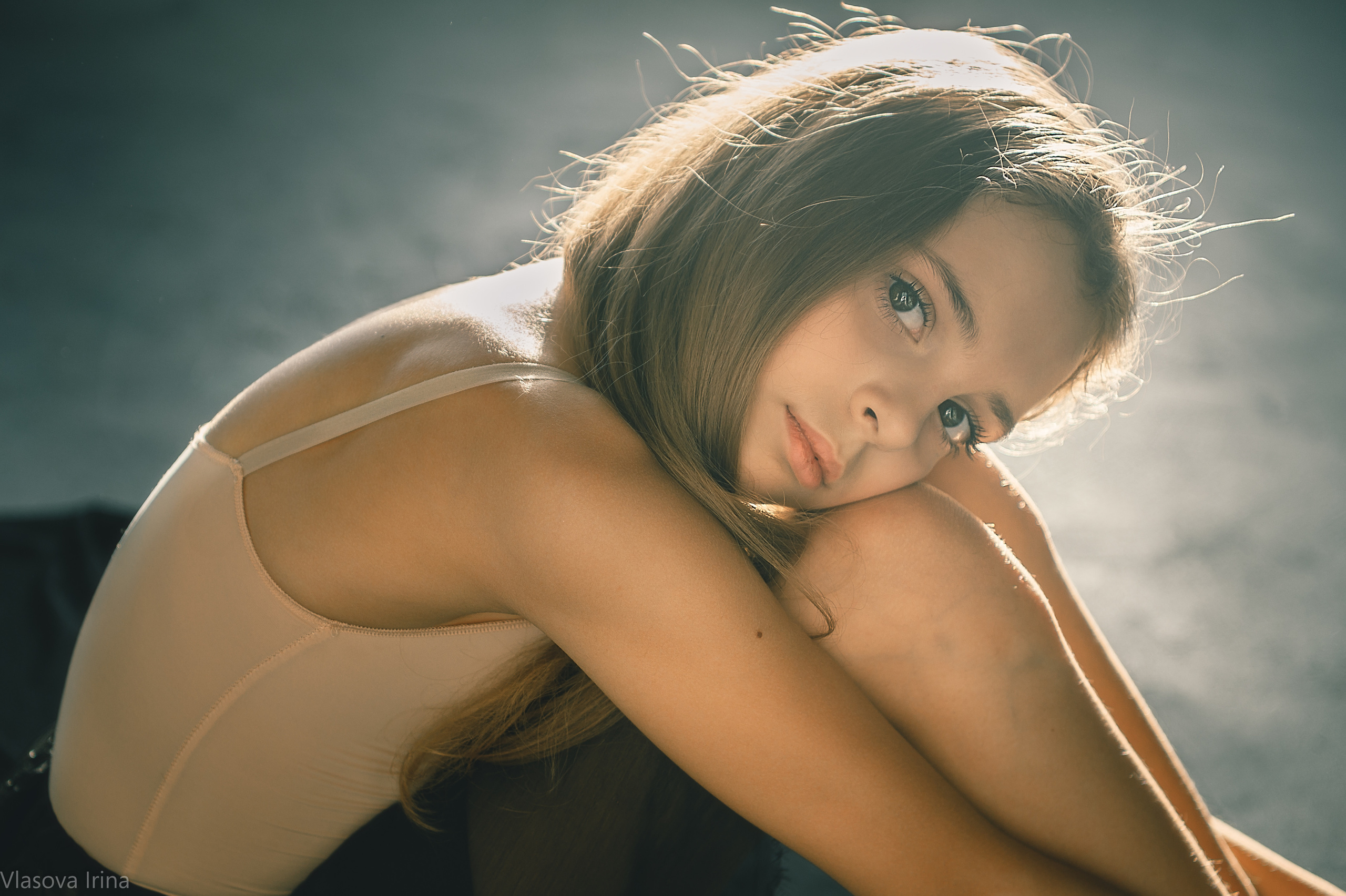 гимнастка отдыхает