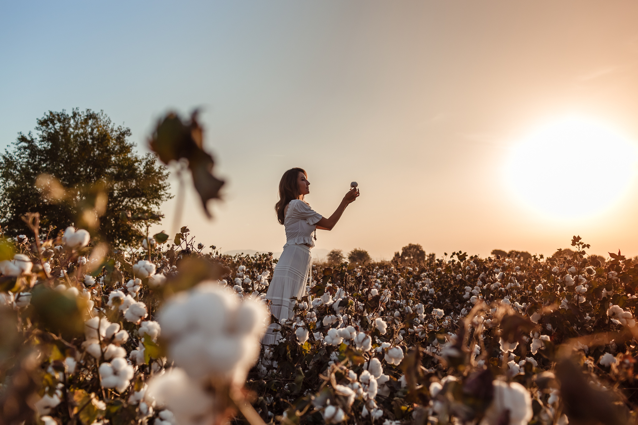 Photo session of Firuza in a cotton field. Professional family and children’s photographer in Izmir Irina Eron