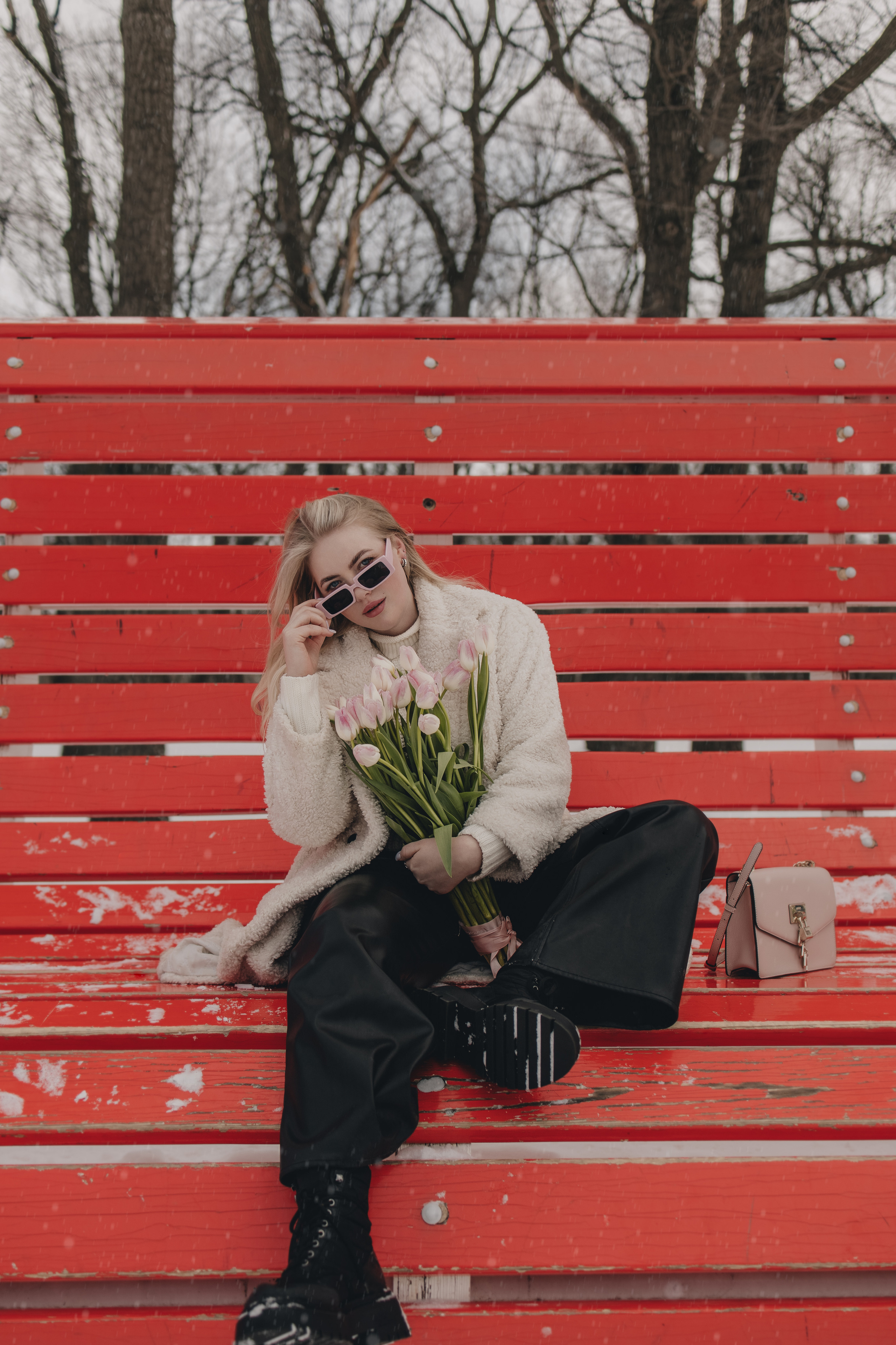 Эмма. Прогулка в снежном парке. Фотограф Ксения Железникова