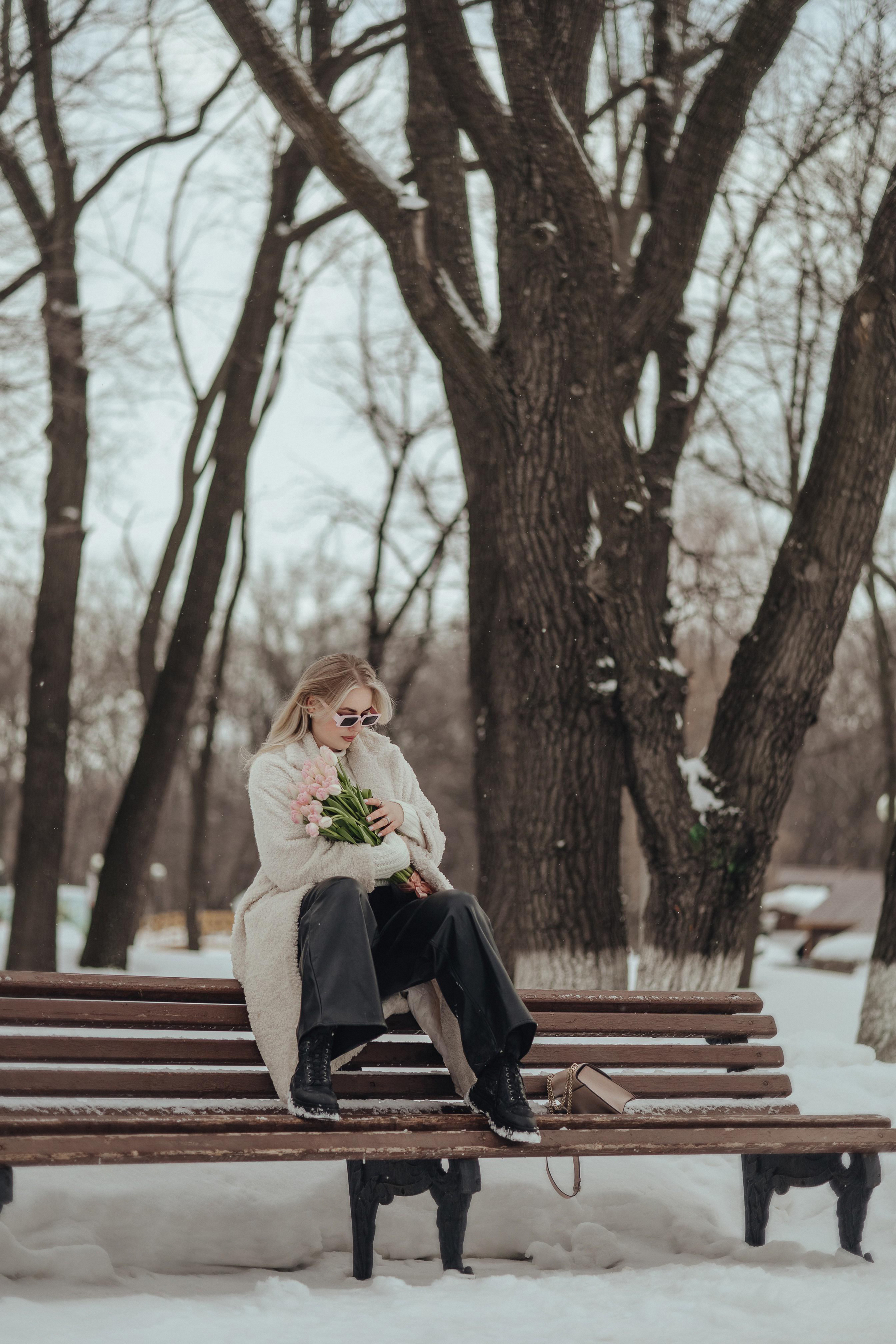 Эмма. Прогулка в снежном парке. Фотограф Ксения Железникова