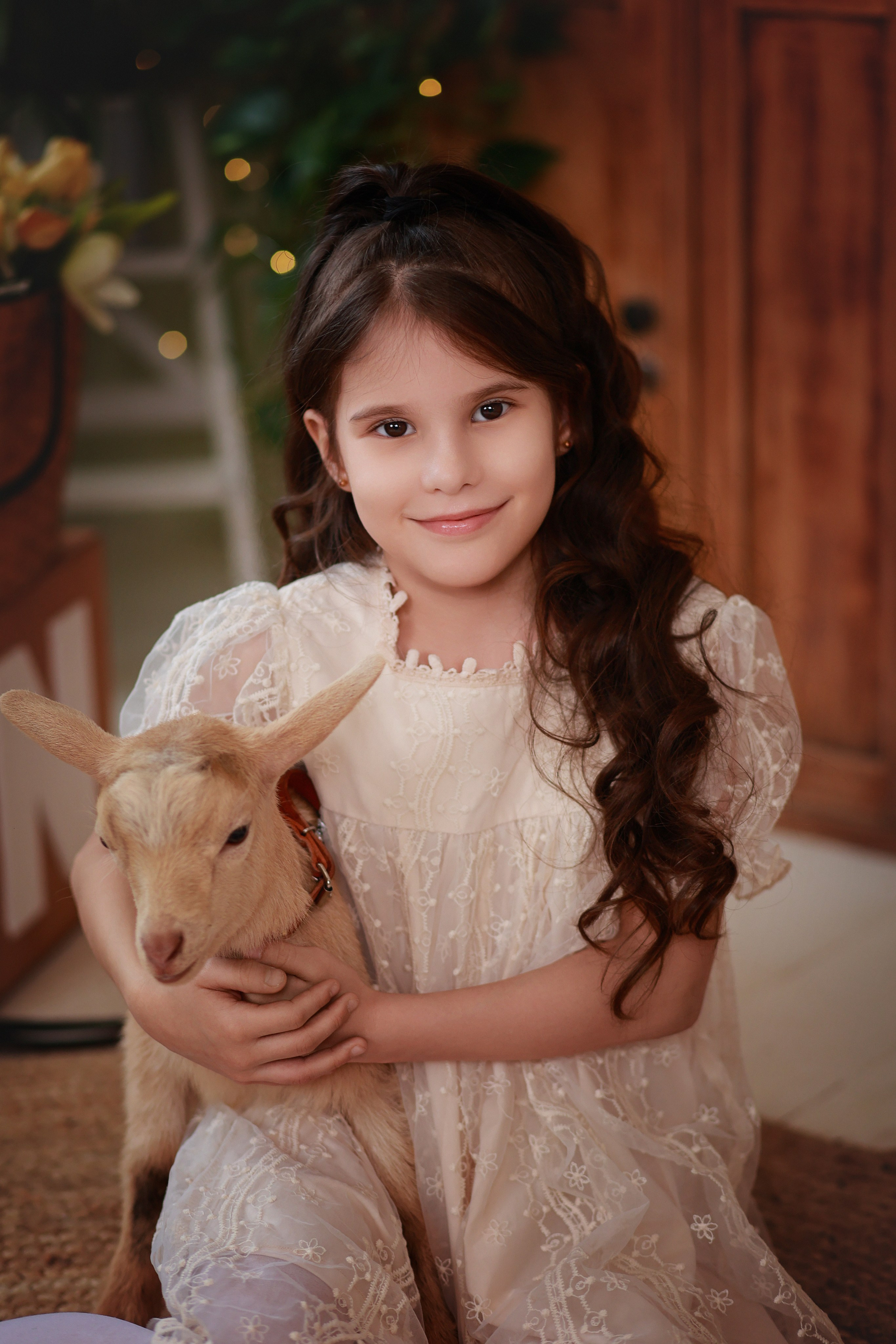 Фотопроект с козочкой и кроликами. Детский семейный фотограф Краснодар